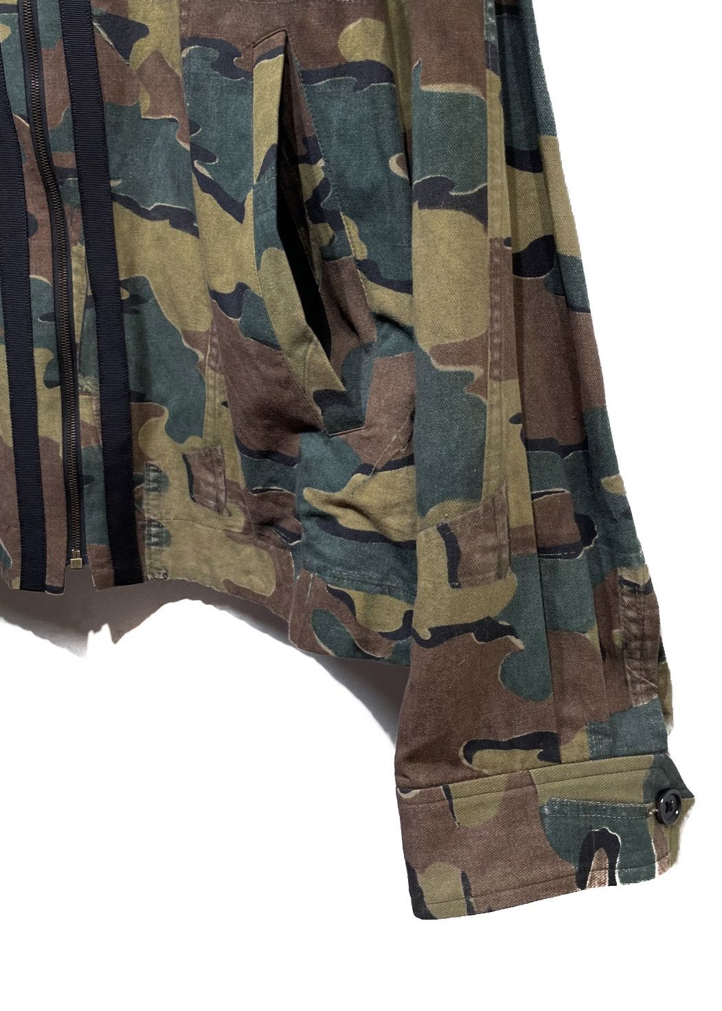 Dries Van Noten Dries Van Noten Green Camouflage Patchwork Bomber Jacket Size US L / EU 52-54 / 3 - 4 Thumbnail