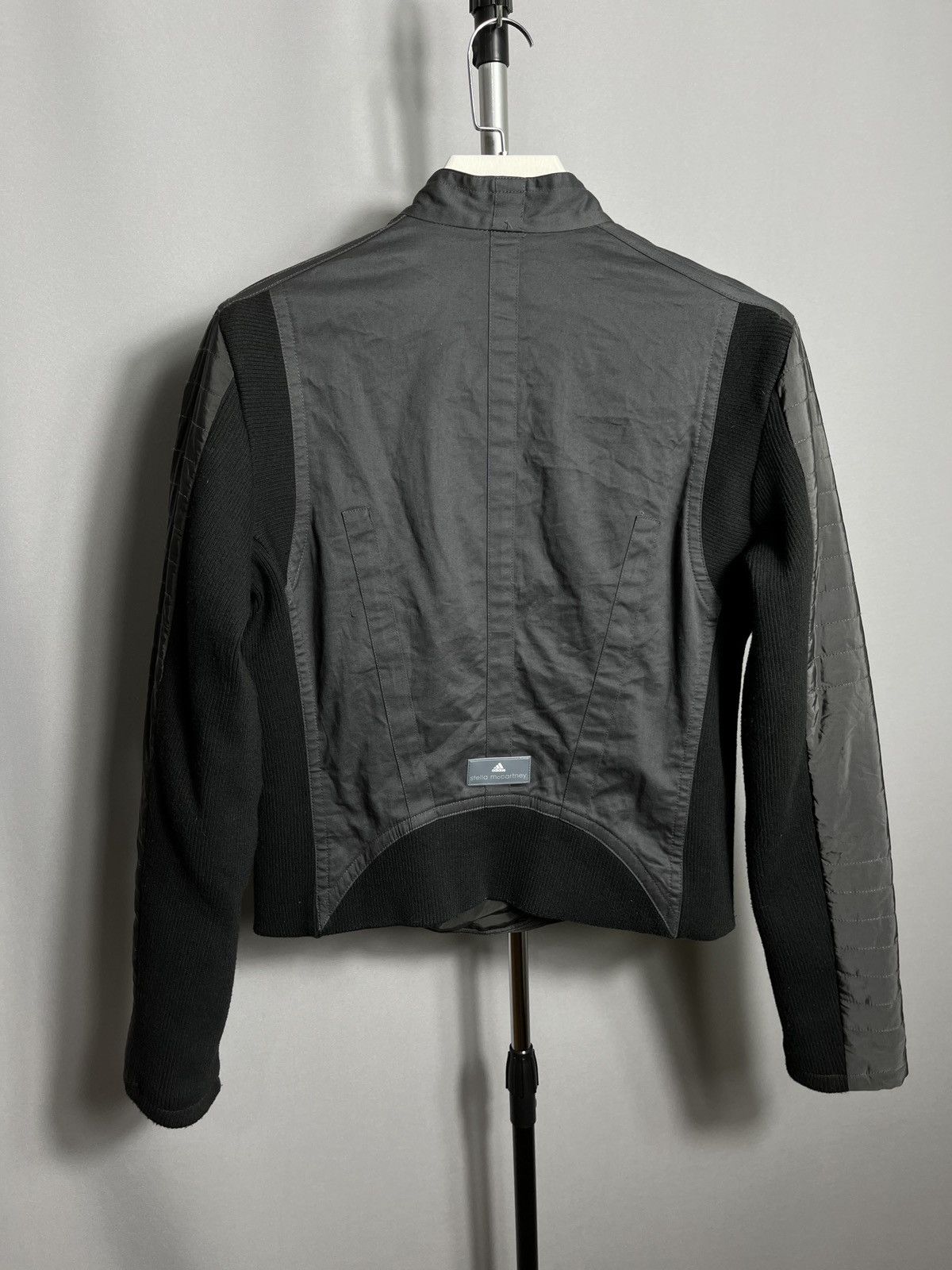 Adidas × Stella McCartney Adidas x Stella McCartney Woman Black Gray Moto Biker Jacket Size L / US 10 / IT 46 - 7 Thumbnail
