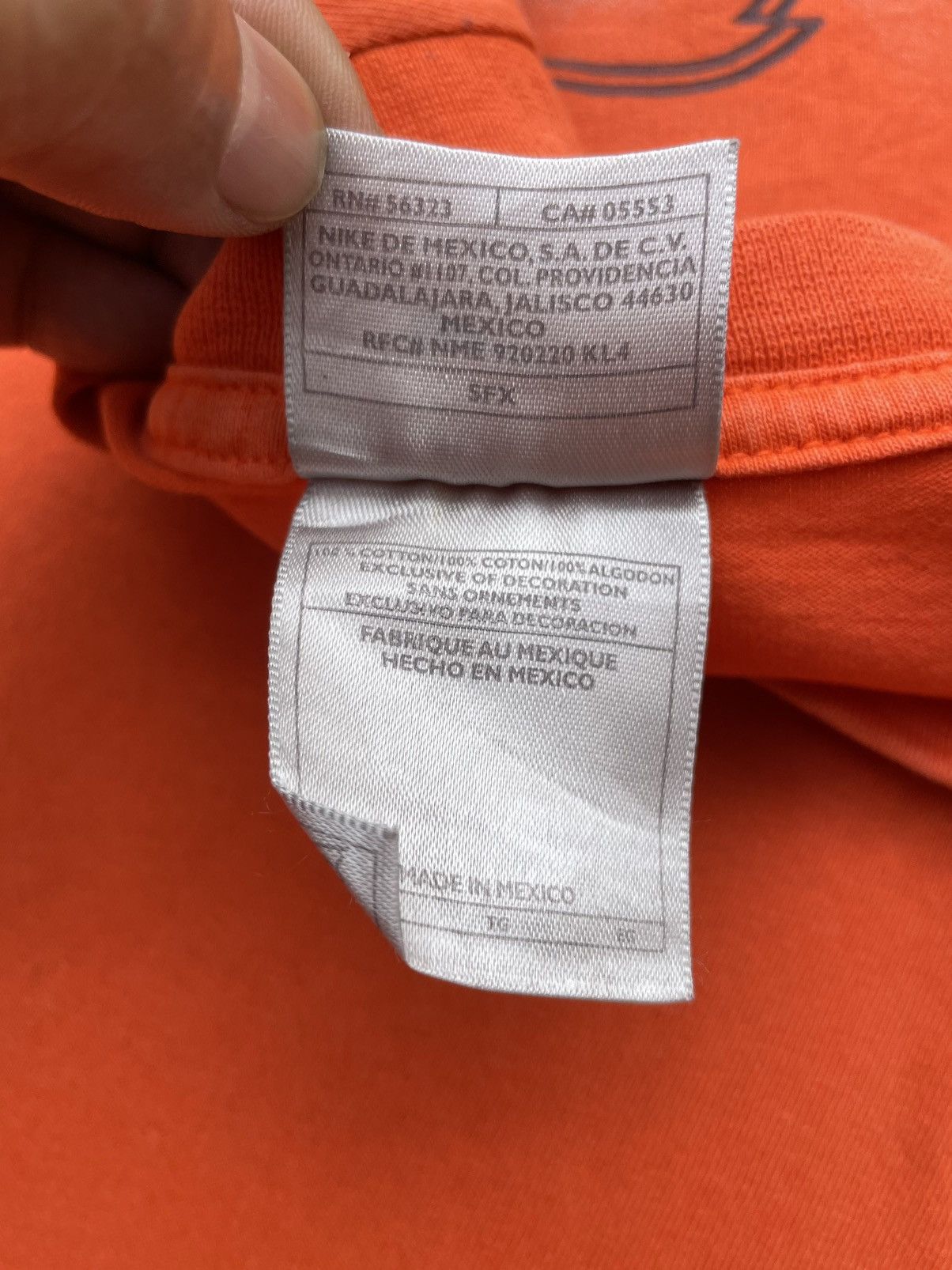 Nike × Vintage Vintage Nike Swoosh Double Sided Size US XXL / EU 58 / 5 - 11 Thumbnail
