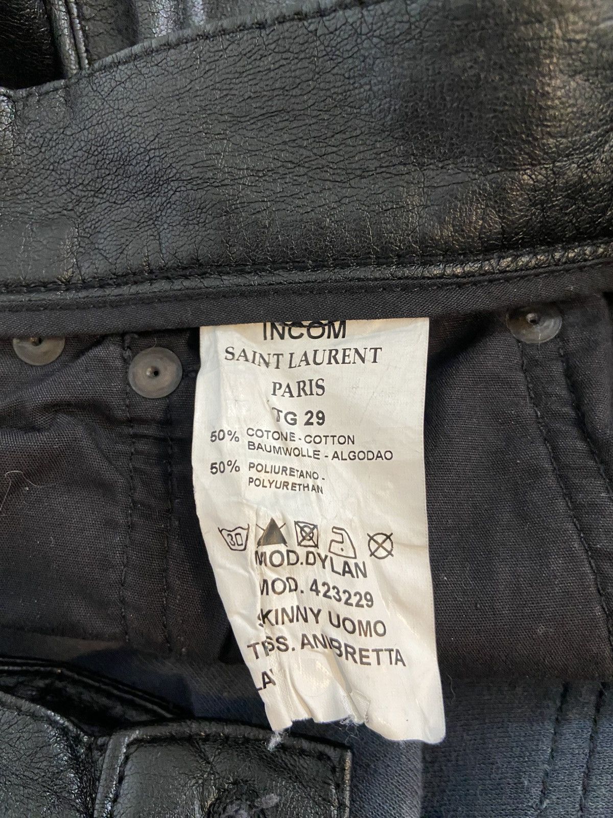 Saint Laurent Paris Saint Laurent polyurethane jeans Size US 29 - 8 Thumbnail