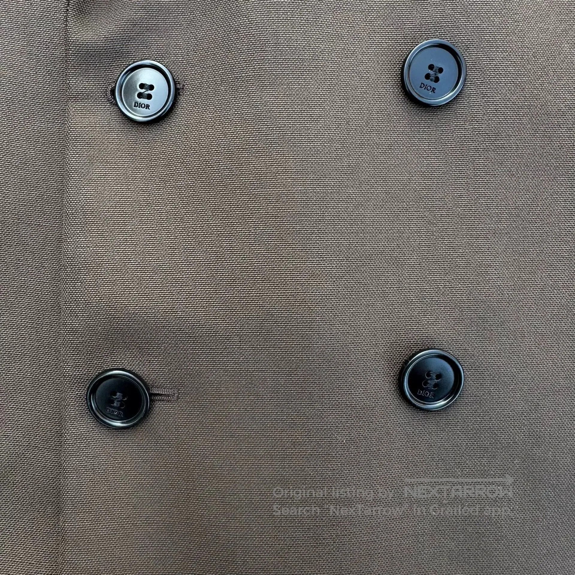 Dior Dior Khaki Double-Breasted Wool Coat. Size US M / EU 48-50 / 2 - 4 Thumbnail