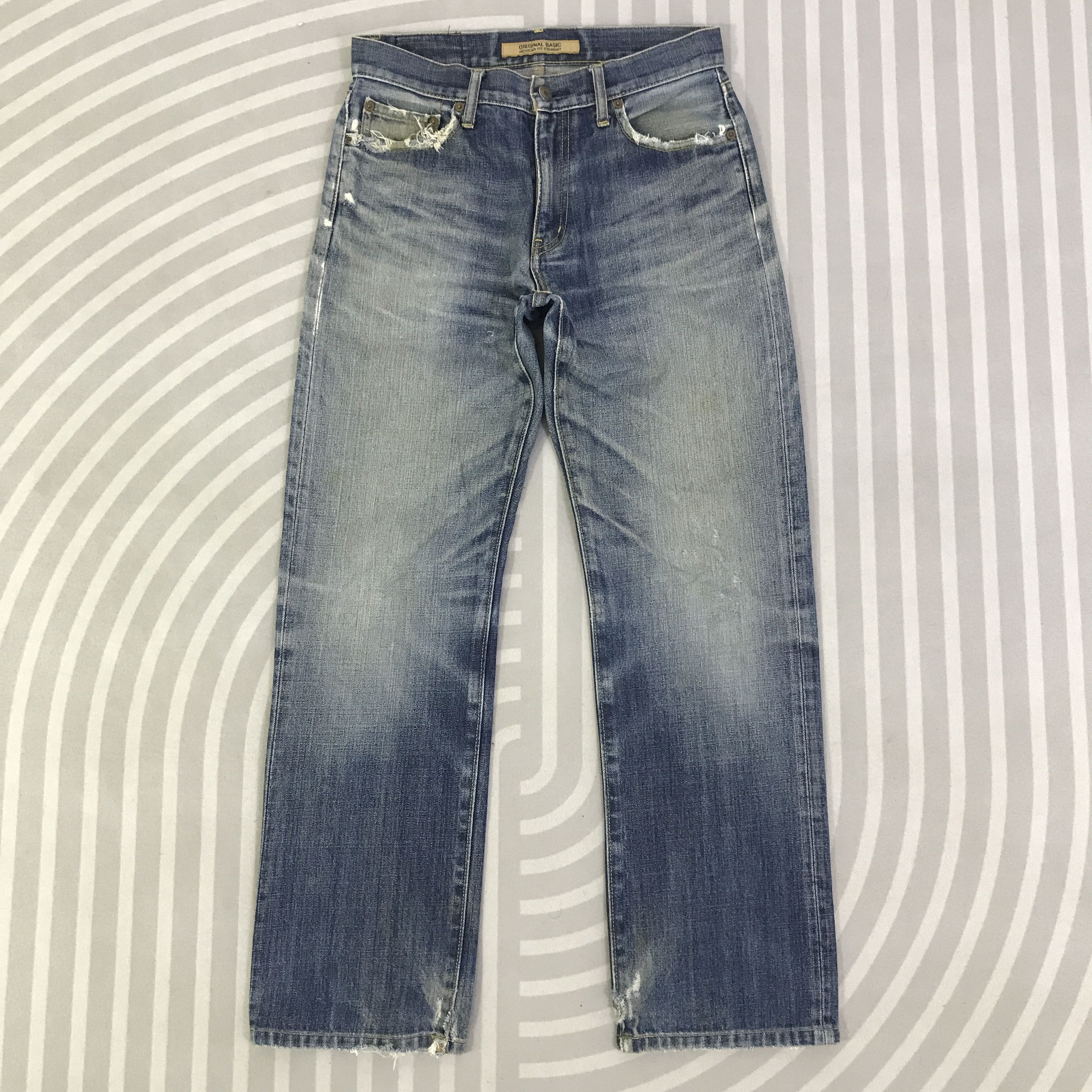 Japanese Brand Vintage Uniqlo Regular Fit Straight Jeans Denim K74B18 Size US 30 / EU 46 - 1 Thumbnail