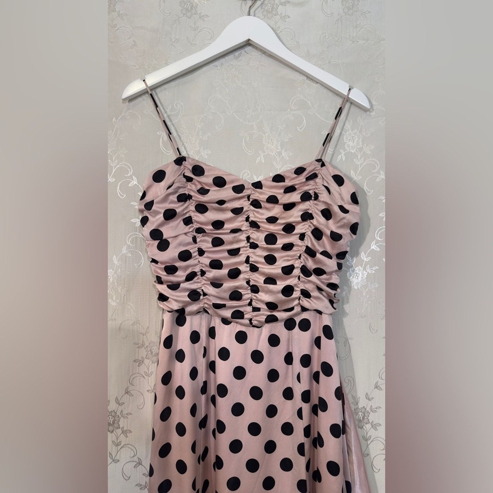Laundry by Shelli Segal Laundry Shelli Segal Pink Polka Dot Dress Vintage 100% Silk Size M / US 6-8 / IT 42-44 - 5 Thumbnail