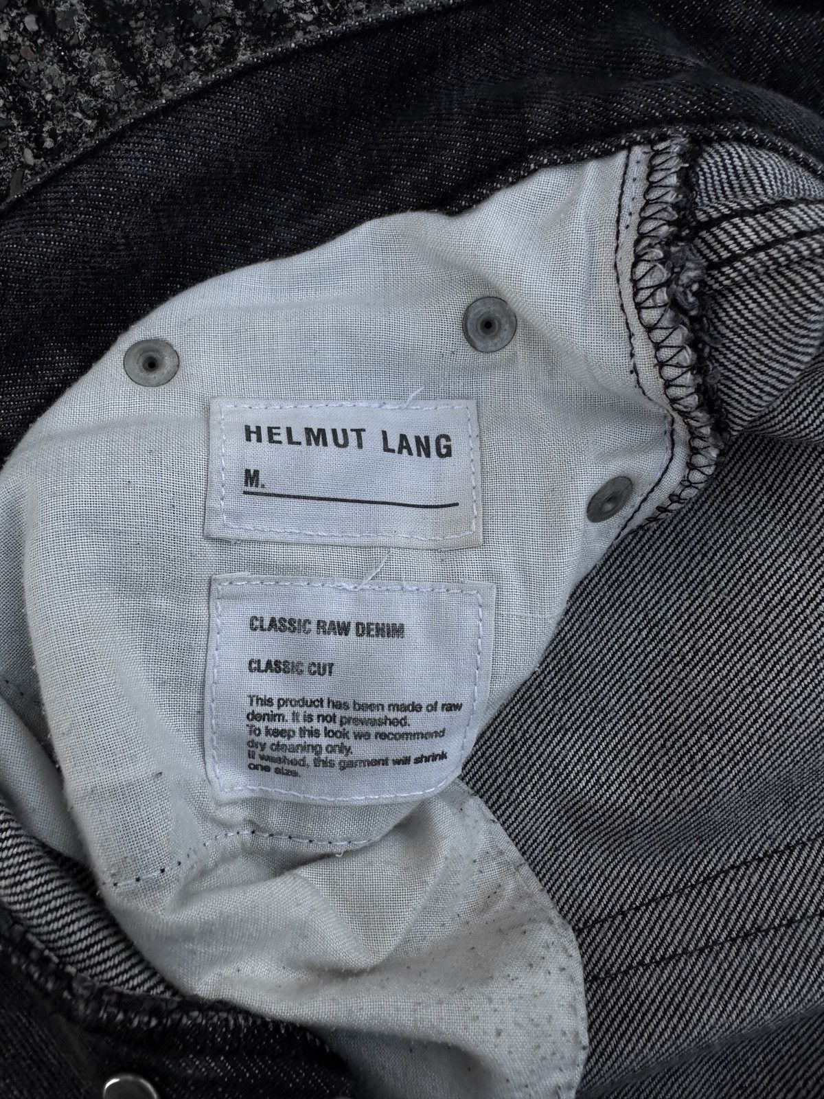 Helmut Lang Helmut Lang Dark Grey Classic Raw Denim Size US 31 - 7 Thumbnail