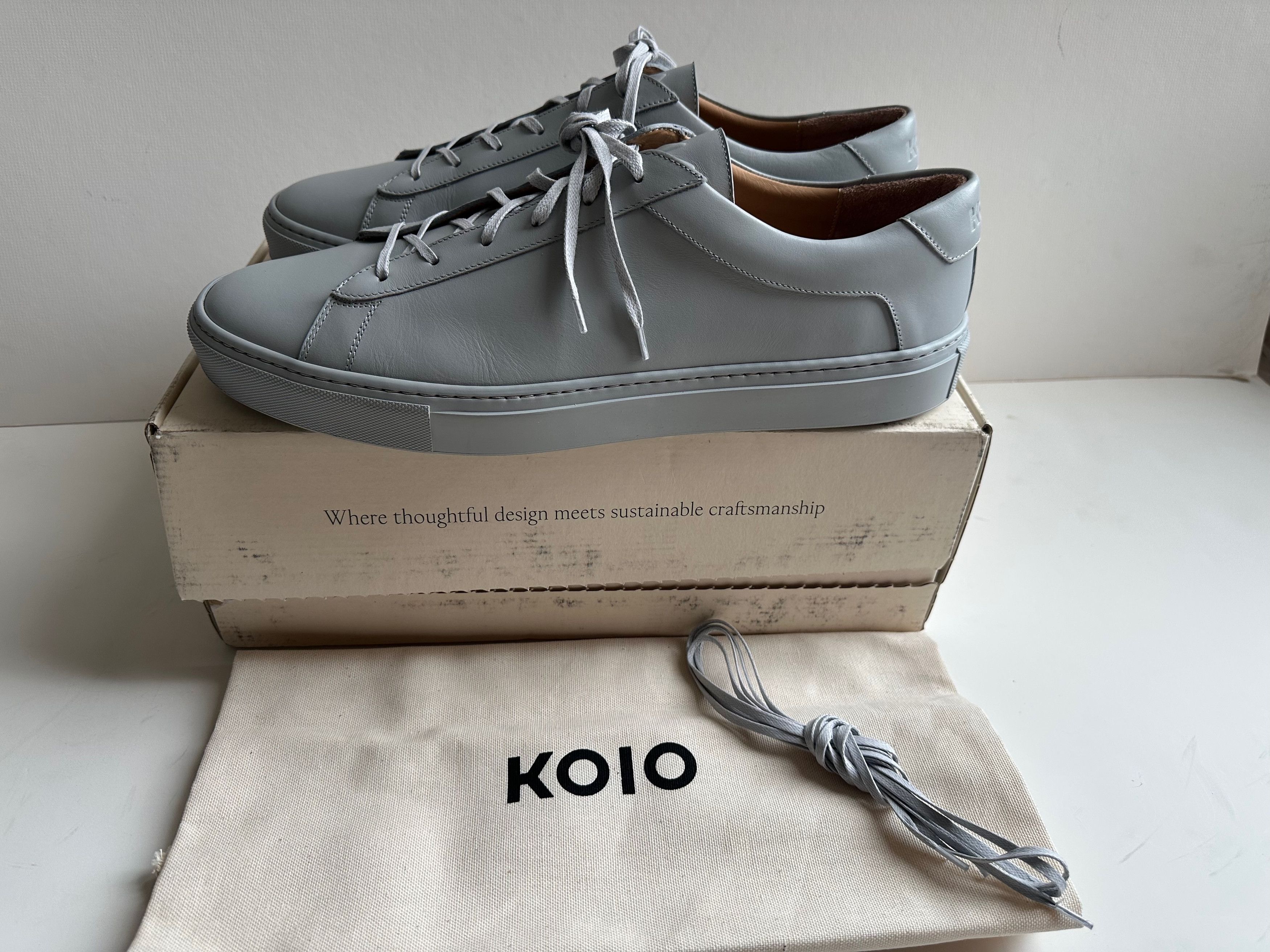 Koio Koio Capri Leather Sneakers - Pebble - US14 (NIB) Size US 14 / EU 47 - 2 Thumbnail