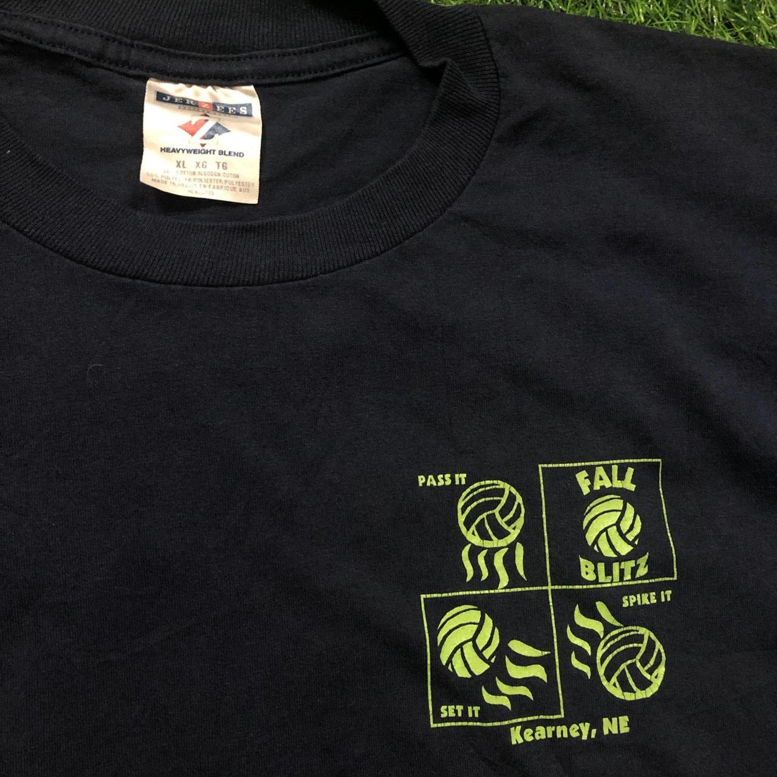 Jerzees Navy/Green Kearney, Nebraska Volleyball Graphic Tee Size US XL / EU 56 / 4 - 3 Thumbnail
