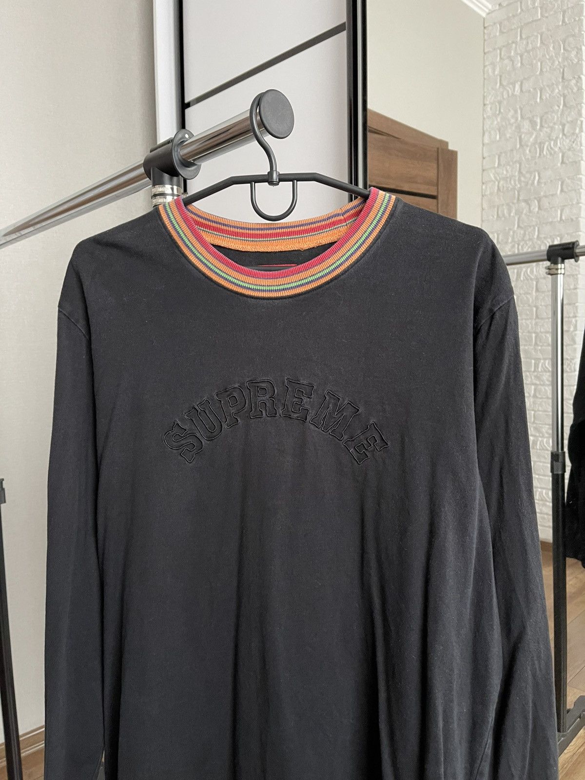 Other Supreme Multicolor Striped Rib Neck Long Sleeve T-Shirt Size US L / EU 52-54 / 3 - 5 Thumbnail