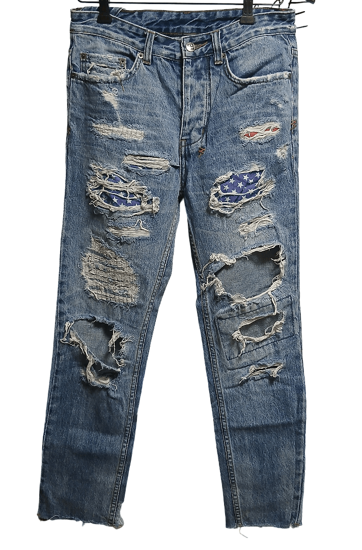 Ksubi Ksubi Chitch Rattle Trash Distressed Jeans Flag W29 | Grailed
