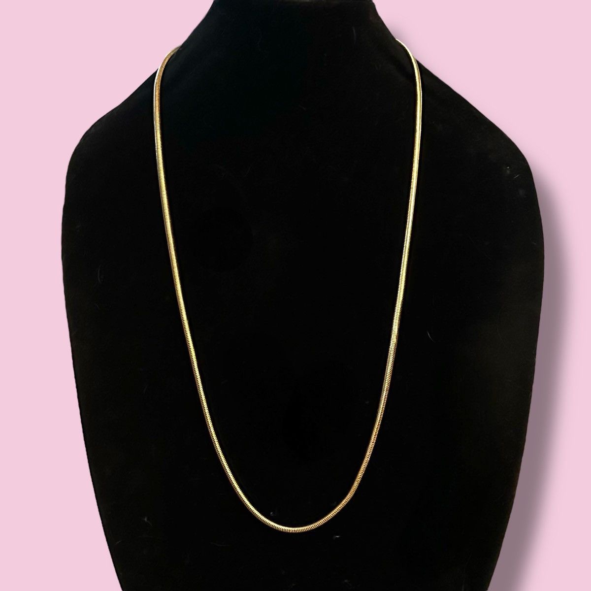 Vintage Vintage long gold tone snake chain necklace Size ONE SIZE - 1 Thumbnail