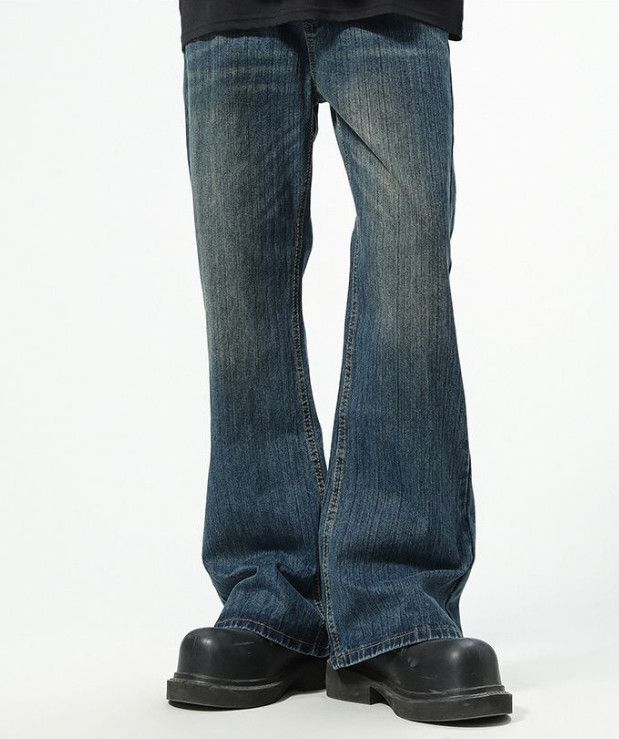 Japanese Brand American men's baggy bootcut wide-leg jeans Size US 32 / EU 48 - 2 Thumbnail