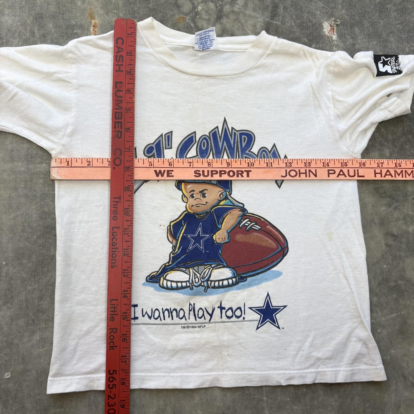 Starter Vintage 90s Lil’ Dallas Cowboys Football Women’s Baby Tee Size XS / US 0-2 / IT 36-38 - 4 Thumbnail