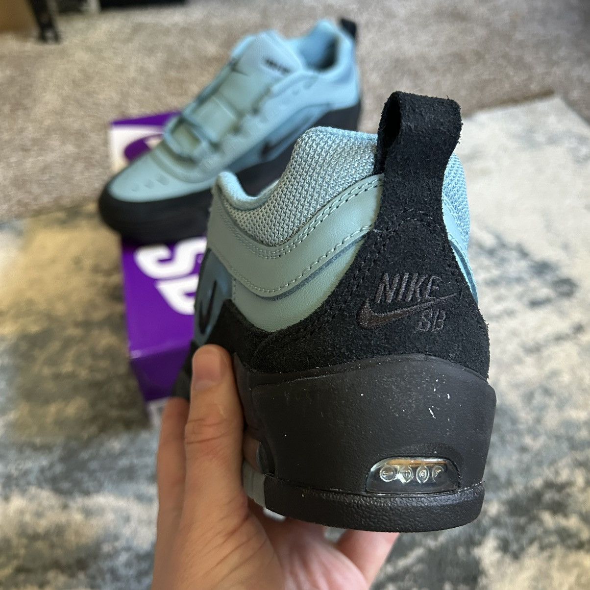 Nike SB HF7812-400 NiKE AiR MAX iSHOD WAiR DENiM TURQUOiSE OBSiDiAN Size US 9.5 / EU 42-43 - 6 Thumbnail