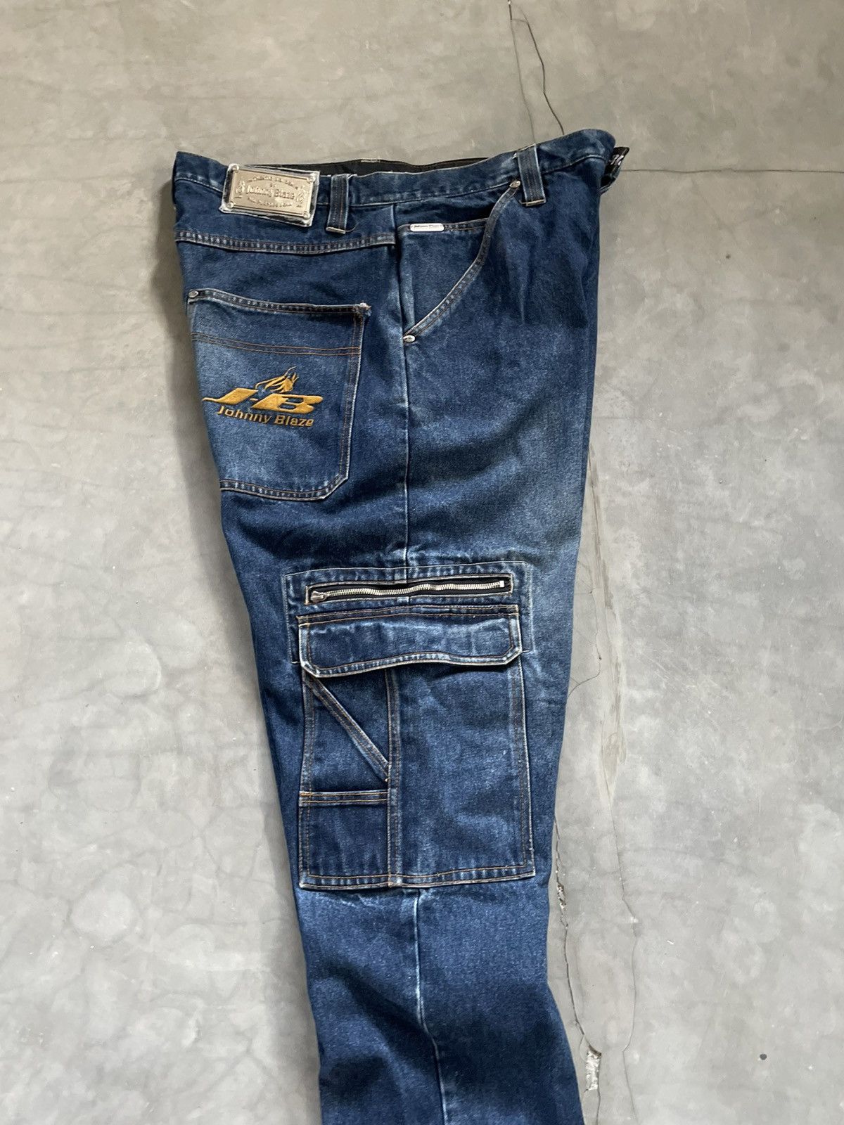 Other Vintage Y2k Johnny Blaze Baggy Cargo Carpenter Jeans Pant Size US 39 - 18 Thumbnail