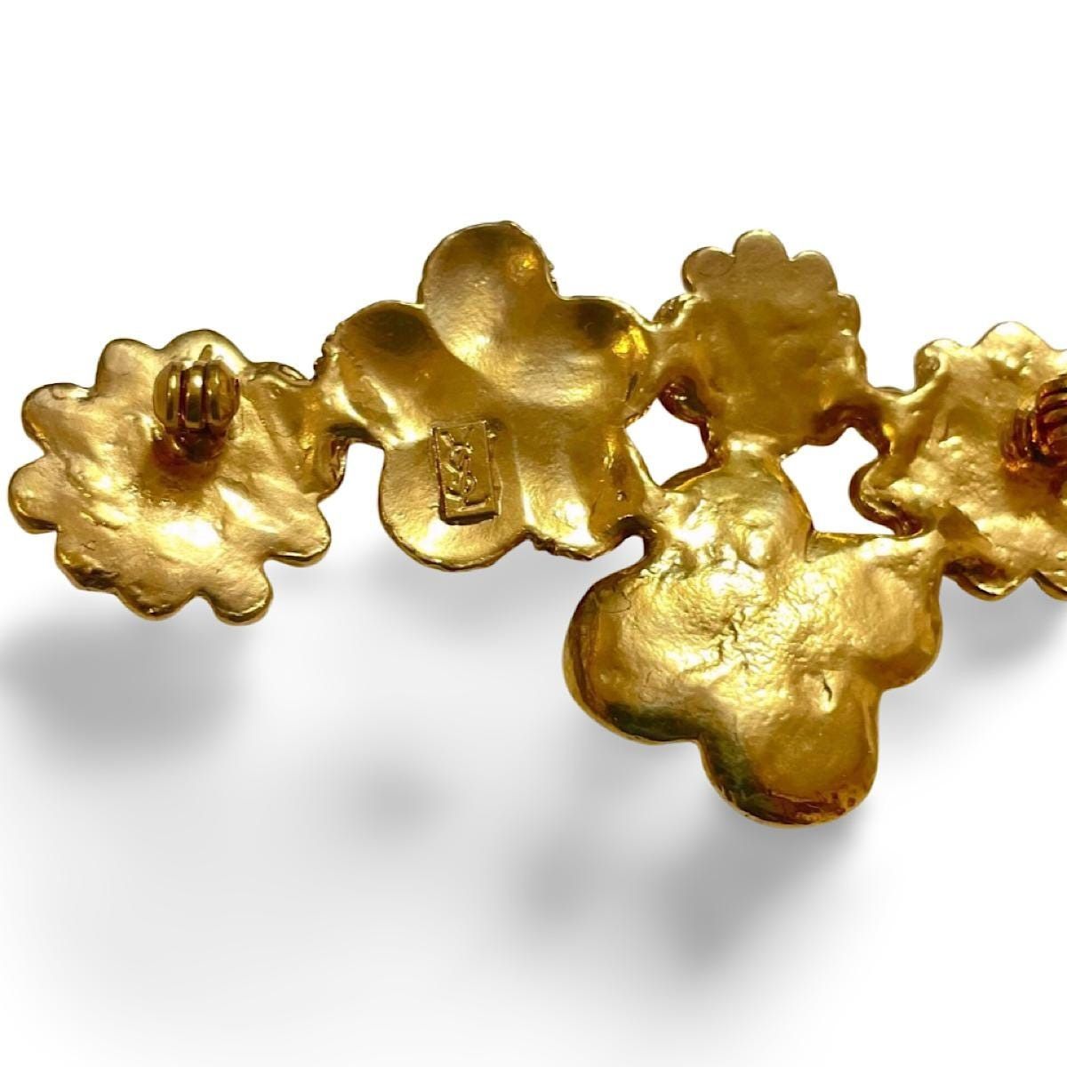 Yves Saint Laurent Vintage Yves Saint Laurent 5 flower motif brooch Size ONE SIZE - 2 Thumbnail