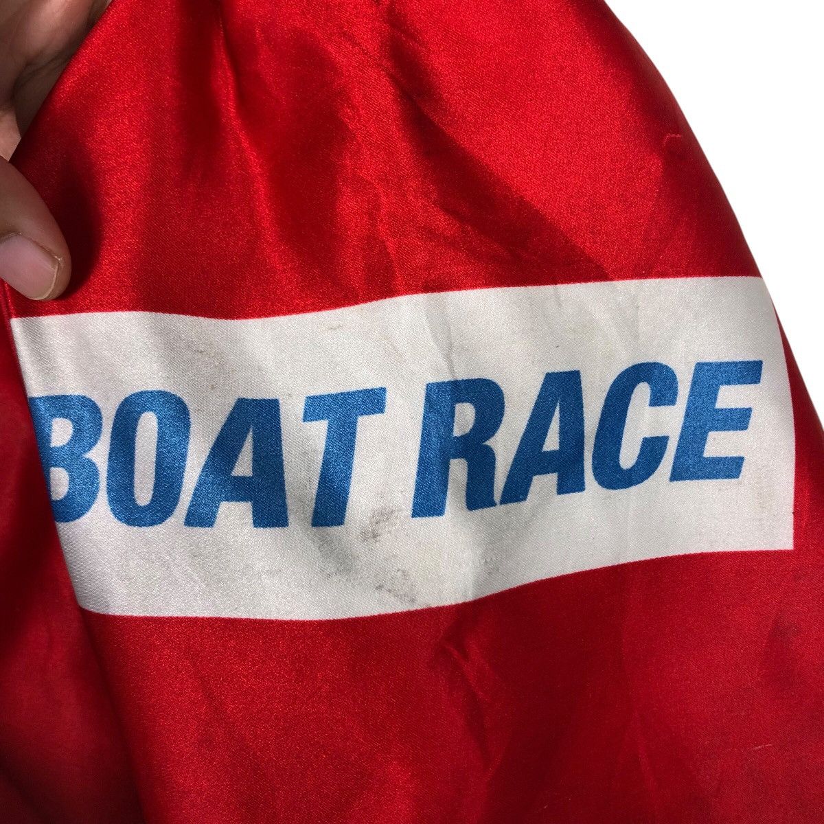 Japanese Brand × Vintage 📌Vintage Bomber Jacket Boat Race Big Logo Rich Red Size US M / EU 48-50 / 2 - 18 Thumbnail