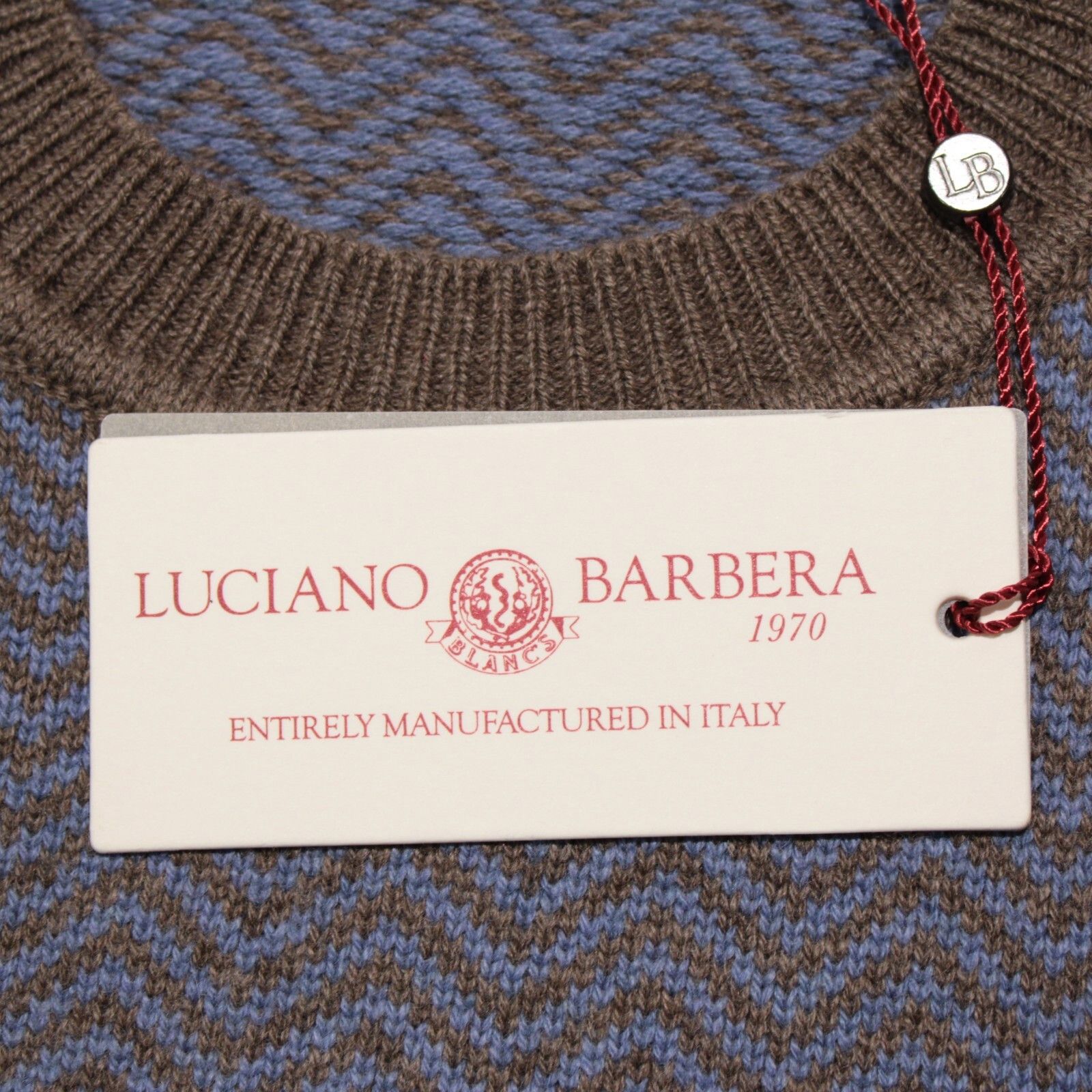 Luciano Barbera Luciano Barbera Sweater Size US M in Blue Size US M / EU 48-50 / 2 - 2 Thumbnail