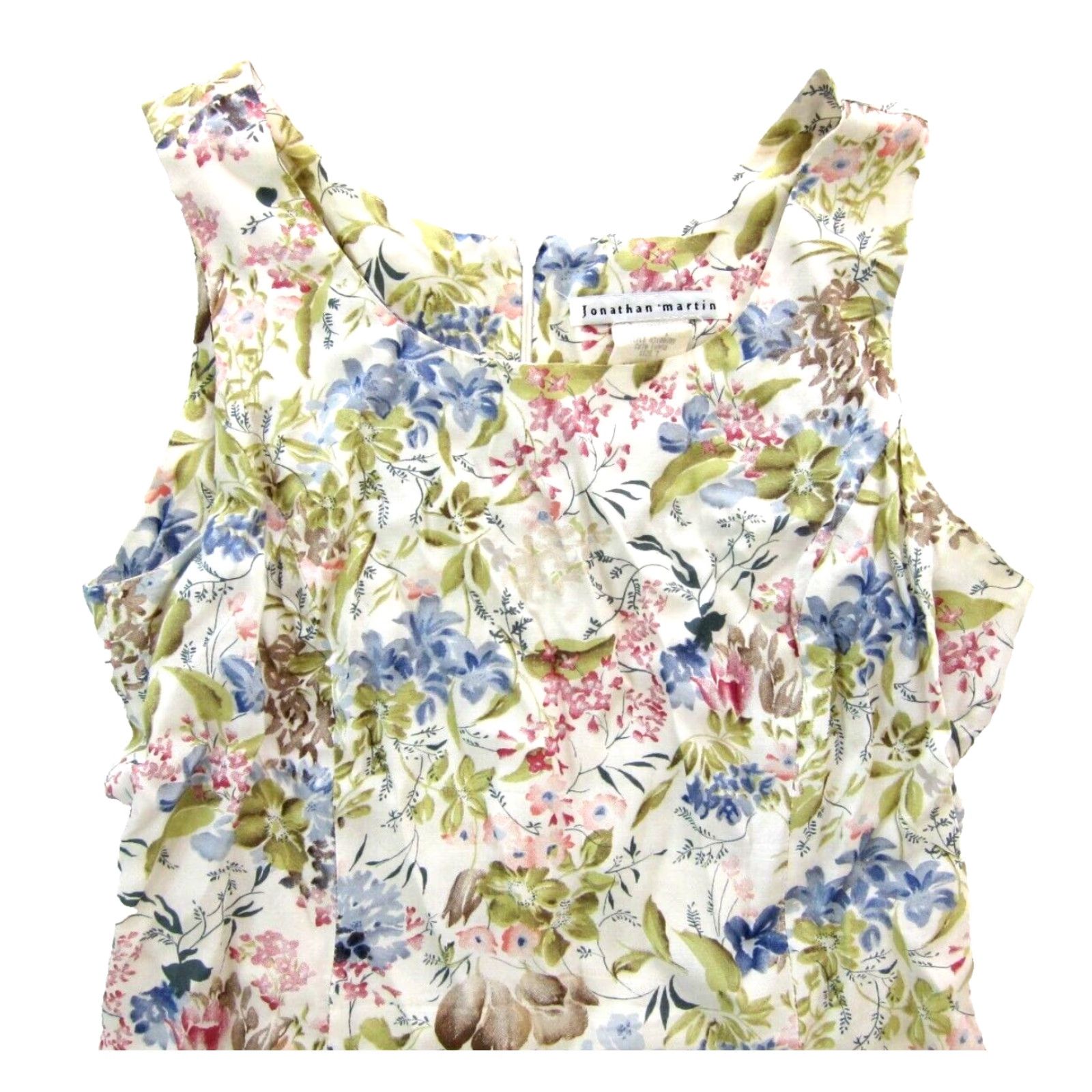 Vintage VINTAGE Jonathan Martin Rayon Floral Long Tank Sun Dress Medium Pink Floral Long Sundress Womens Size M / US 6-8 / IT 42-44 - 3 Thumbnail