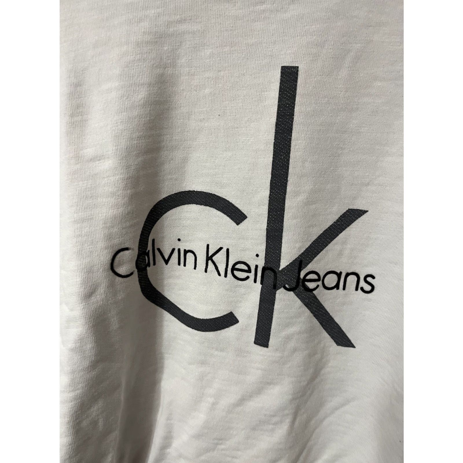 Calvin Klein Calvin Klein Jeans Sweatshirt Unisex Medium White Crew Long Sleeve Shirt Mens Size US M / EU 48-50 / 2 - 2 Thumbnail