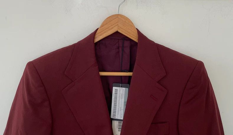 Prada PradaMaroon one-button wool suit 2503-Nextarrow Size 50R - 3 Thumbnail
