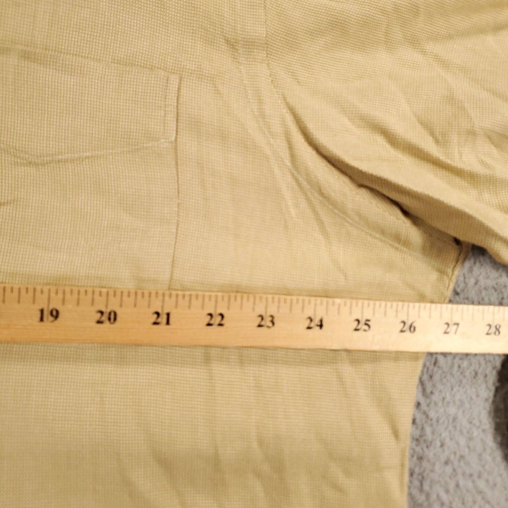 Polo Ralph Lauren VINTAGE Polo Ralph Lauren Warwick Shirt Mens 17 Tan Beige Cotton Button-Up Long Sleeve Collared Pockets Size US XL / EU 56 / 4 - 4 Thumbnail