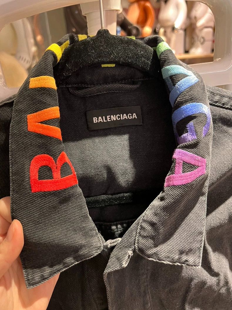 Balenciaga Balenciaga Colorful Embroidered Letter Denim Size 46 In St Size US S / EU 44-46 / 1 - 2 Thumbnail