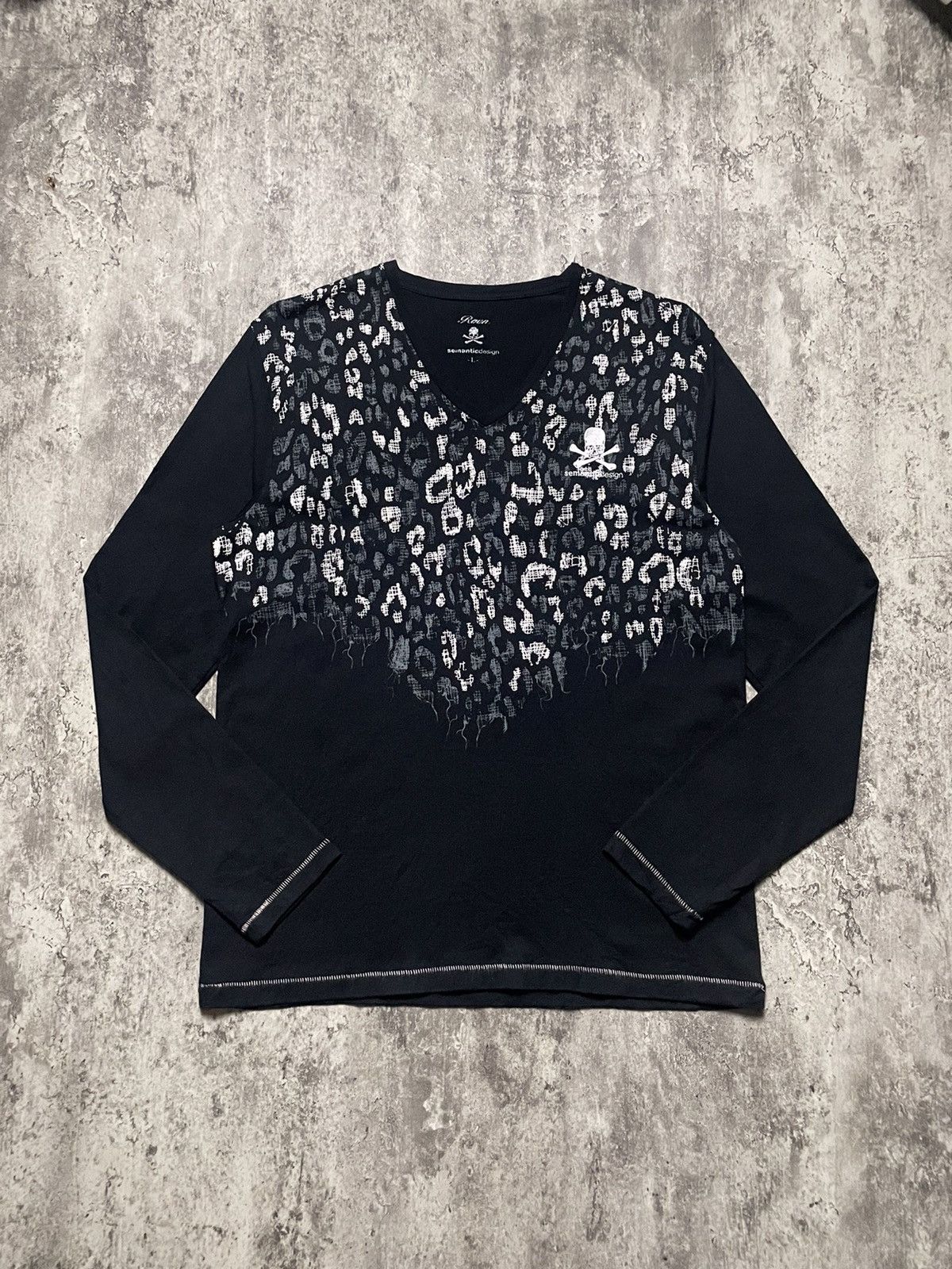 Japanese Brand Vintage Japanese Roen x Semantic Design Leopard