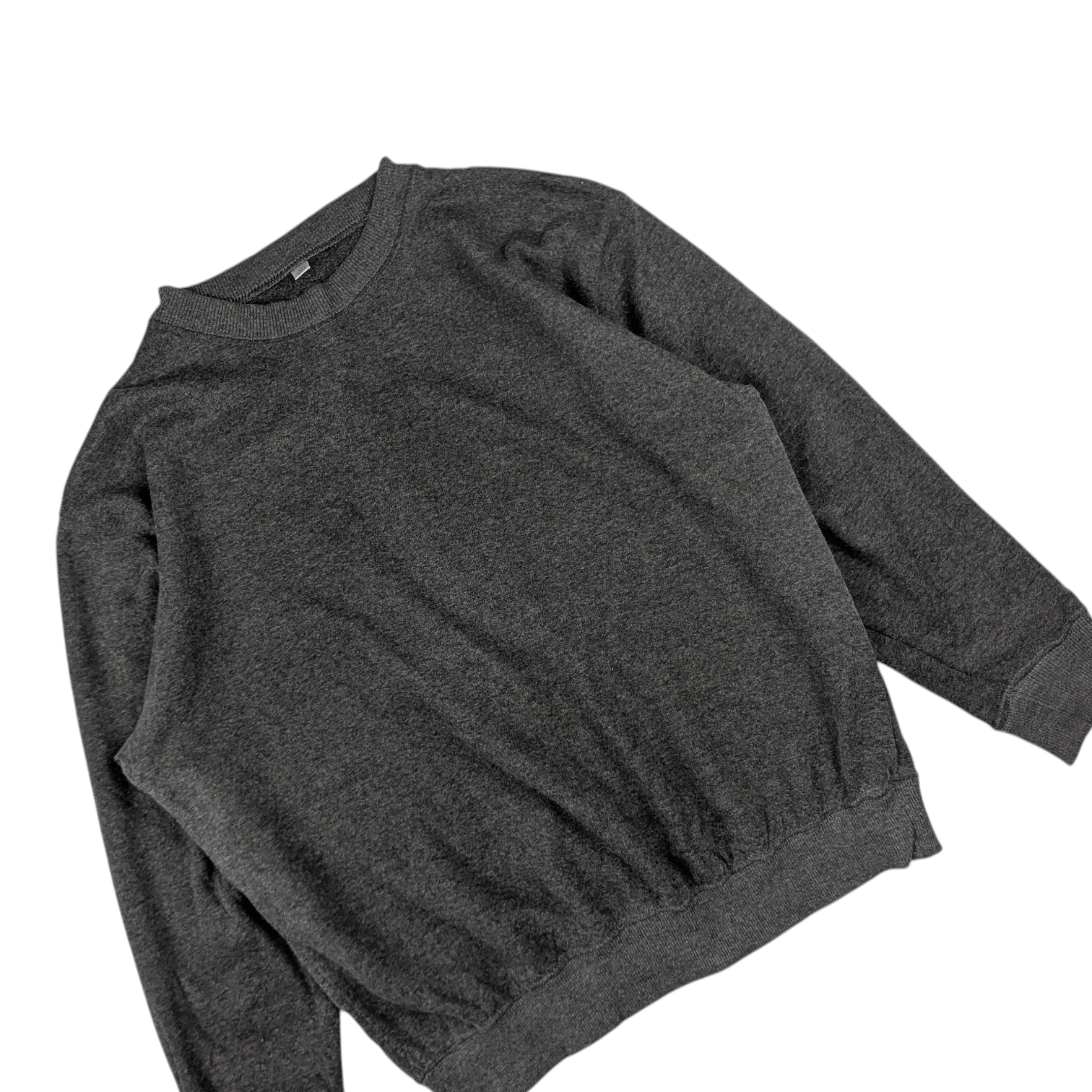 Japanese Brand Vintage 90's UNIQLO Dark Grey Plain Sweatshirts Jumper Size US M / EU 48-50 / 2 - 3 Thumbnail