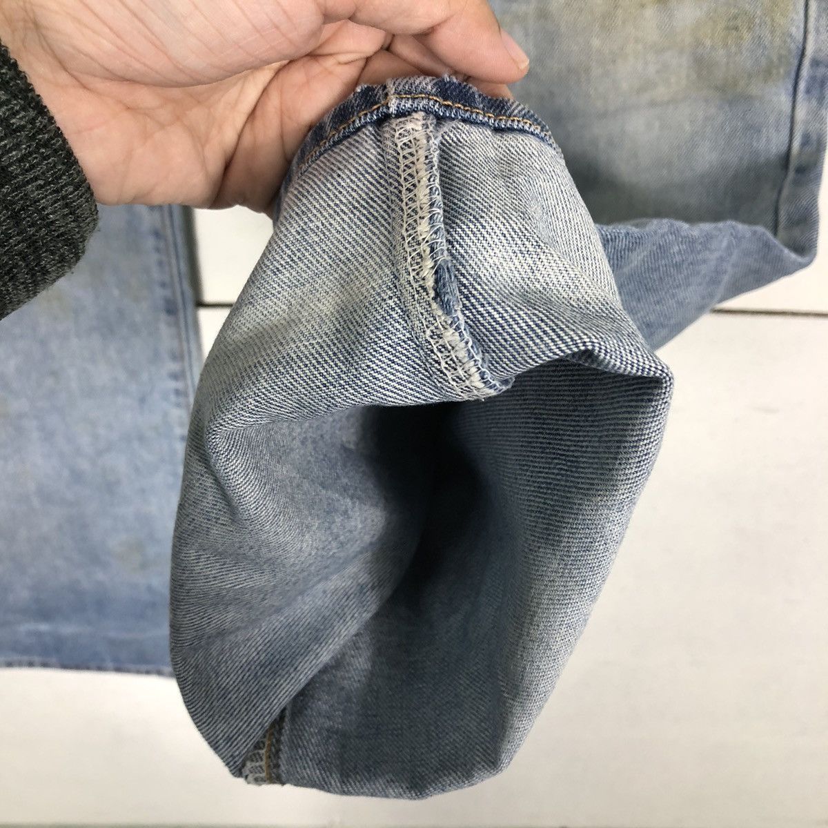 Japanese Brand 🔥90’s Vintage Distressed Denim GL Heart Japan Sugar Cane Size US 32 / EU 48 - 13 Thumbnail