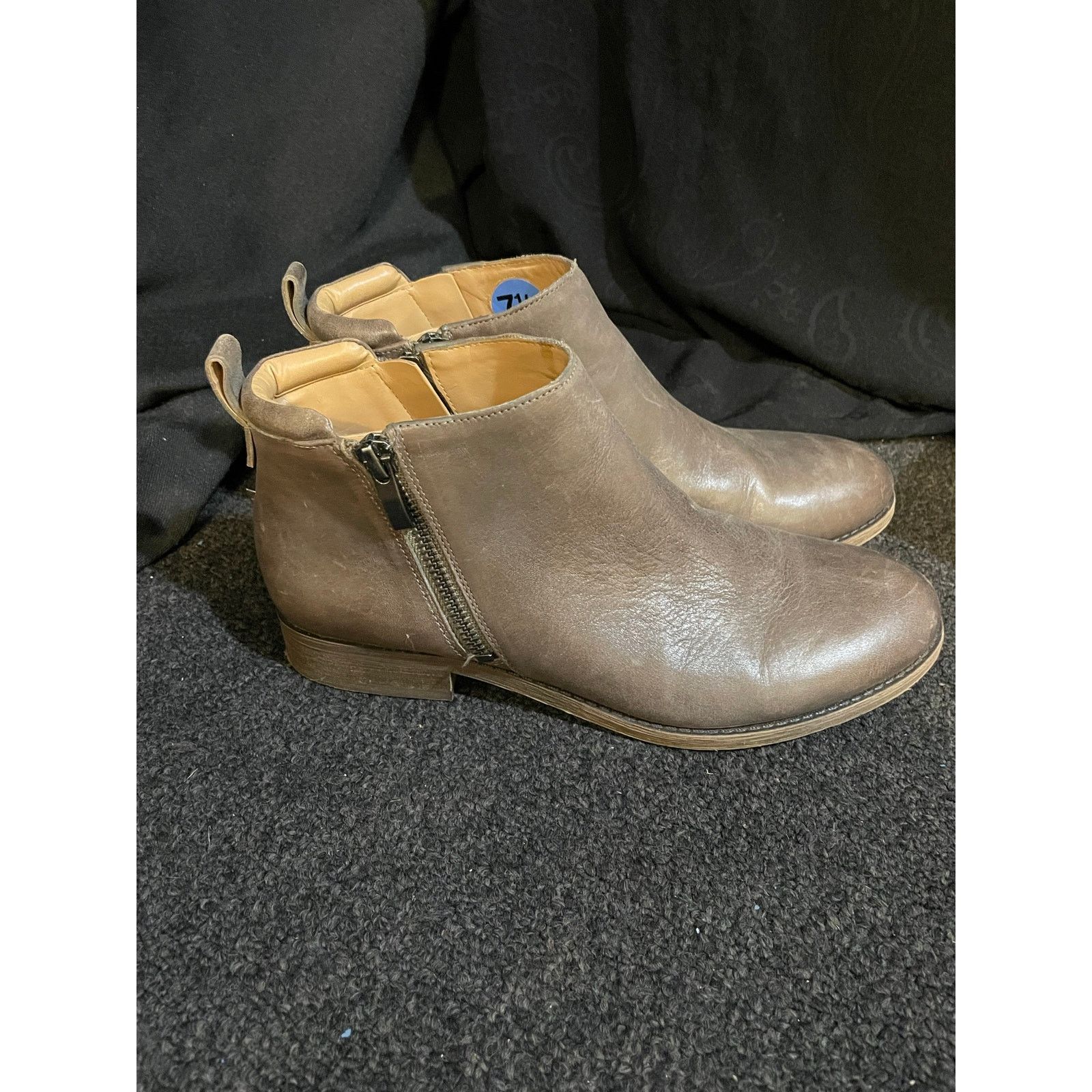 Franco Sarto Franco Sarto Keegan Ankle Boots Gray Double Zipper Women Size US 7.5 / IT 37.5 - 2 Thumbnail