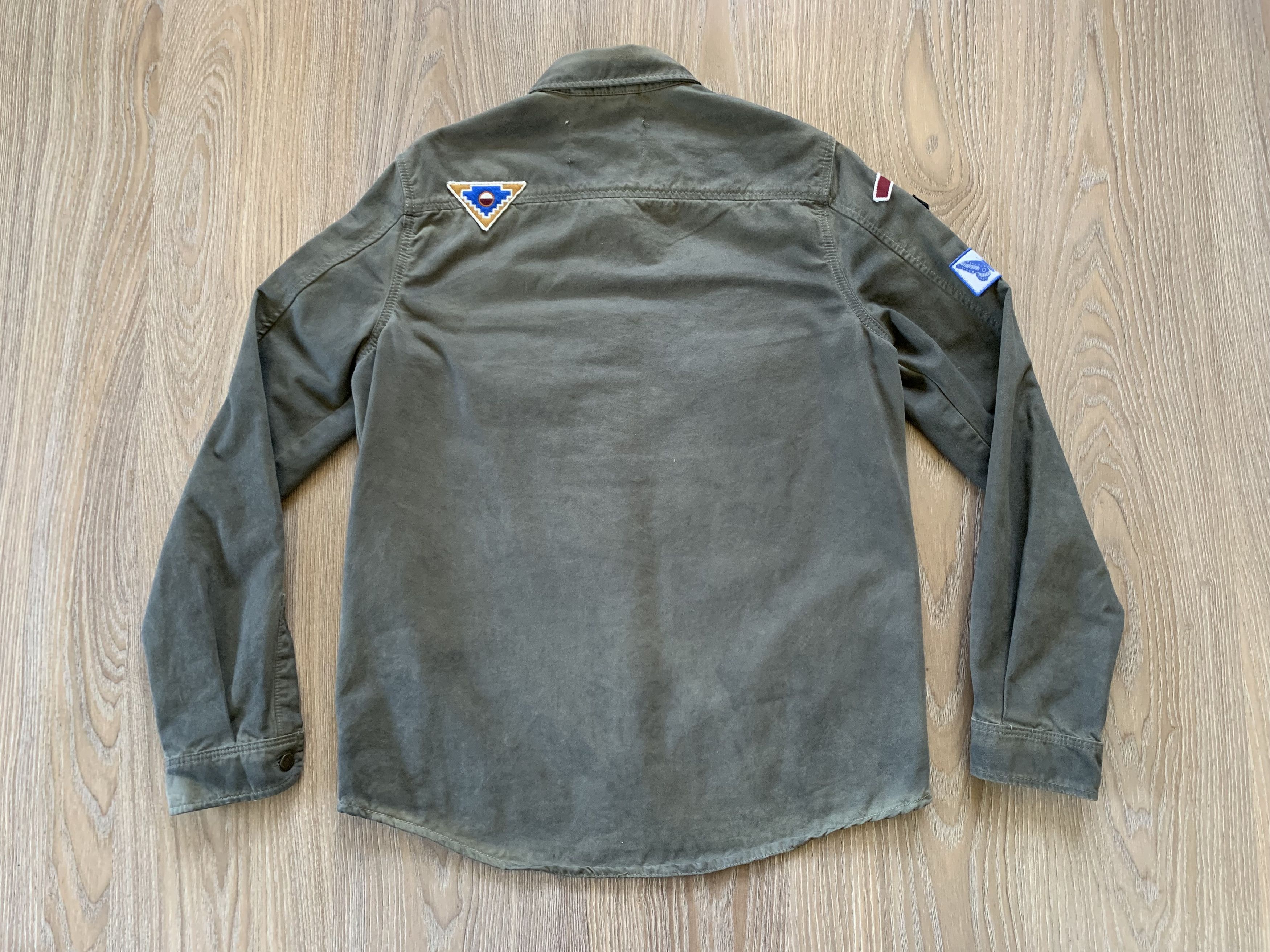Other Zara Woman Premium Denim Military Patch Olive Green Jacket Size M / US 6-8 / IT 42-44 - 3 Thumbnail
