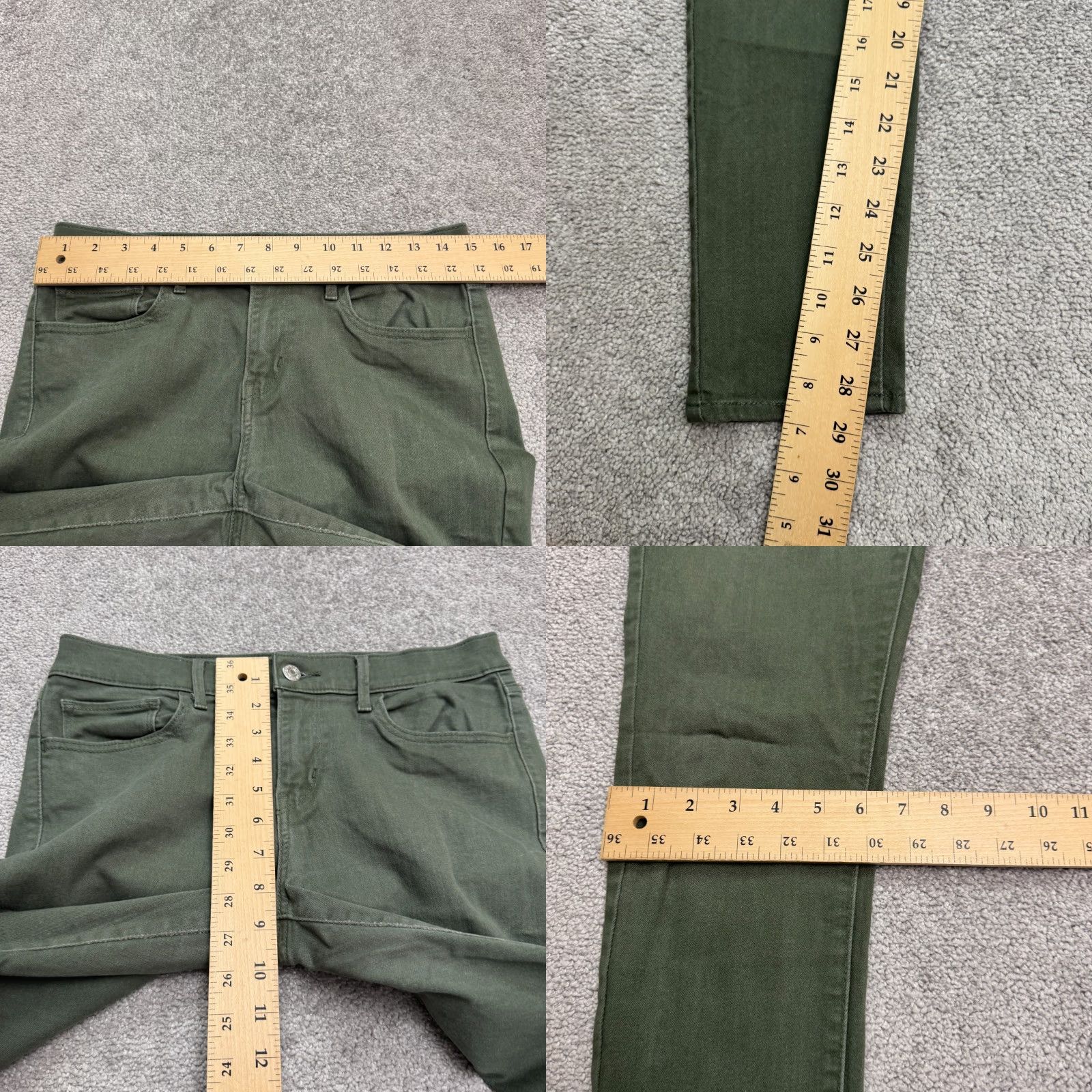 Levi's Levi's 710 Super Skinny Denim Jeans Women Green Mid Rise 30x29 Slim Stretch Cotton Blend 5-Pocket Logo Denim Pants Size 30" / US 8 / IT 44 - 9 Thumbnail