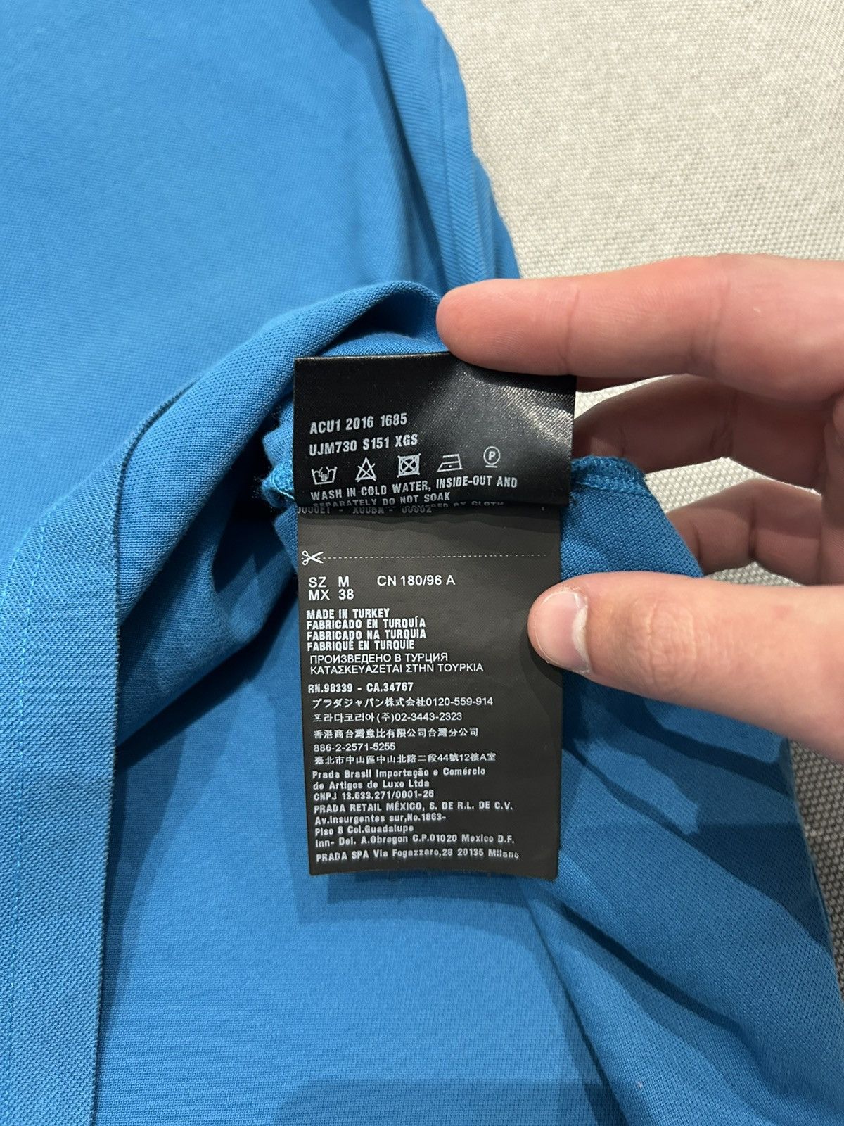 Prada Prada polo t-shirt blue Size US M / EU 48-50 / 2 - 7 Thumbnail