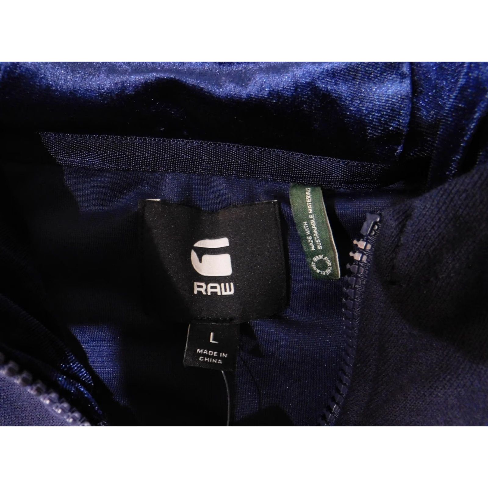 Vintage G-Star RAW Hoodie Womens Large Sarho Blue Kikko Zip Sweat Sherland Velvet Jacket Size L / US 10 / IT 46 - 6 Thumbnail