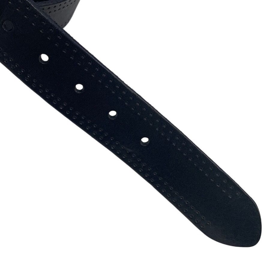 Levi's Levi's Mens 42-44 Black Leather Silver Buckle Jeans Belt Size 42 - 2 Thumbnail