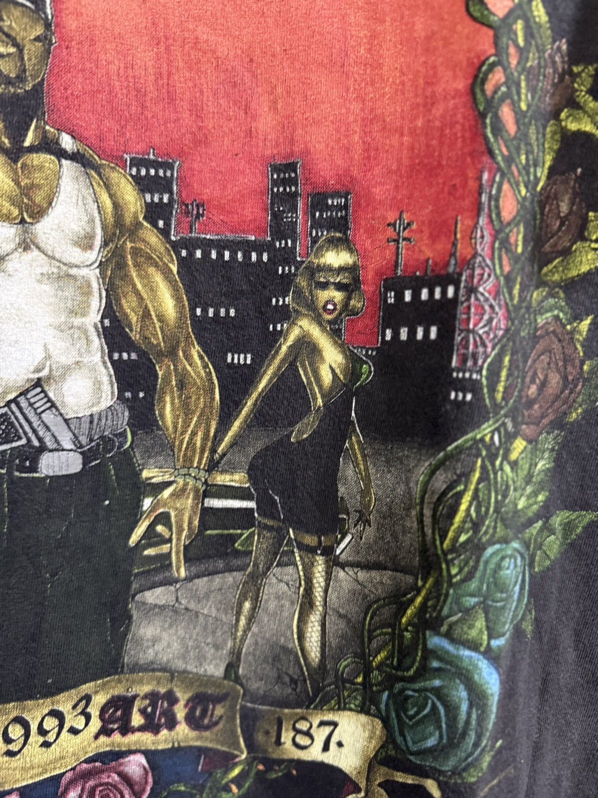 Rap Tees Rare Vintage 90s Conart Thellus Faded Tee Size US XL / EU 56 / 4 - 7 Thumbnail
