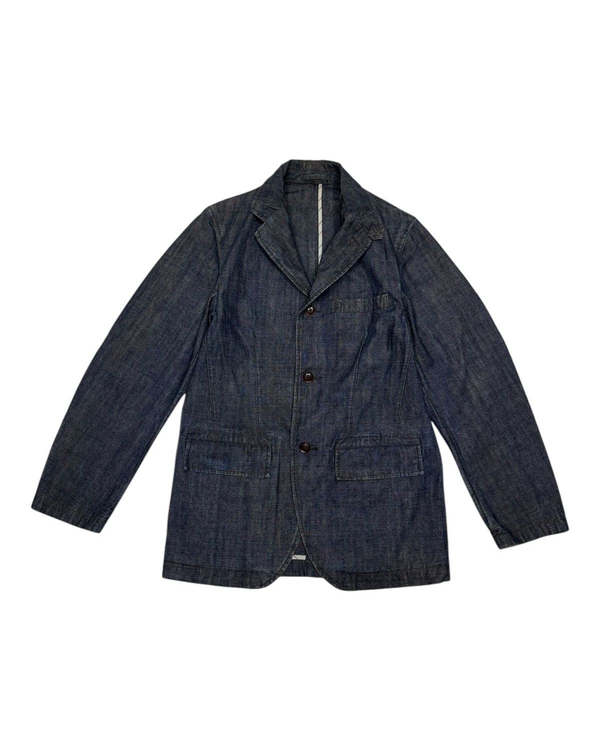 Issey Miyake 🔥RARE DENIM BLAZER JAPANESE UNIQLO KAPITAL ILSTLE DESIGN Size US M / EU 48-50 / 2 - 13 Thumbnail
