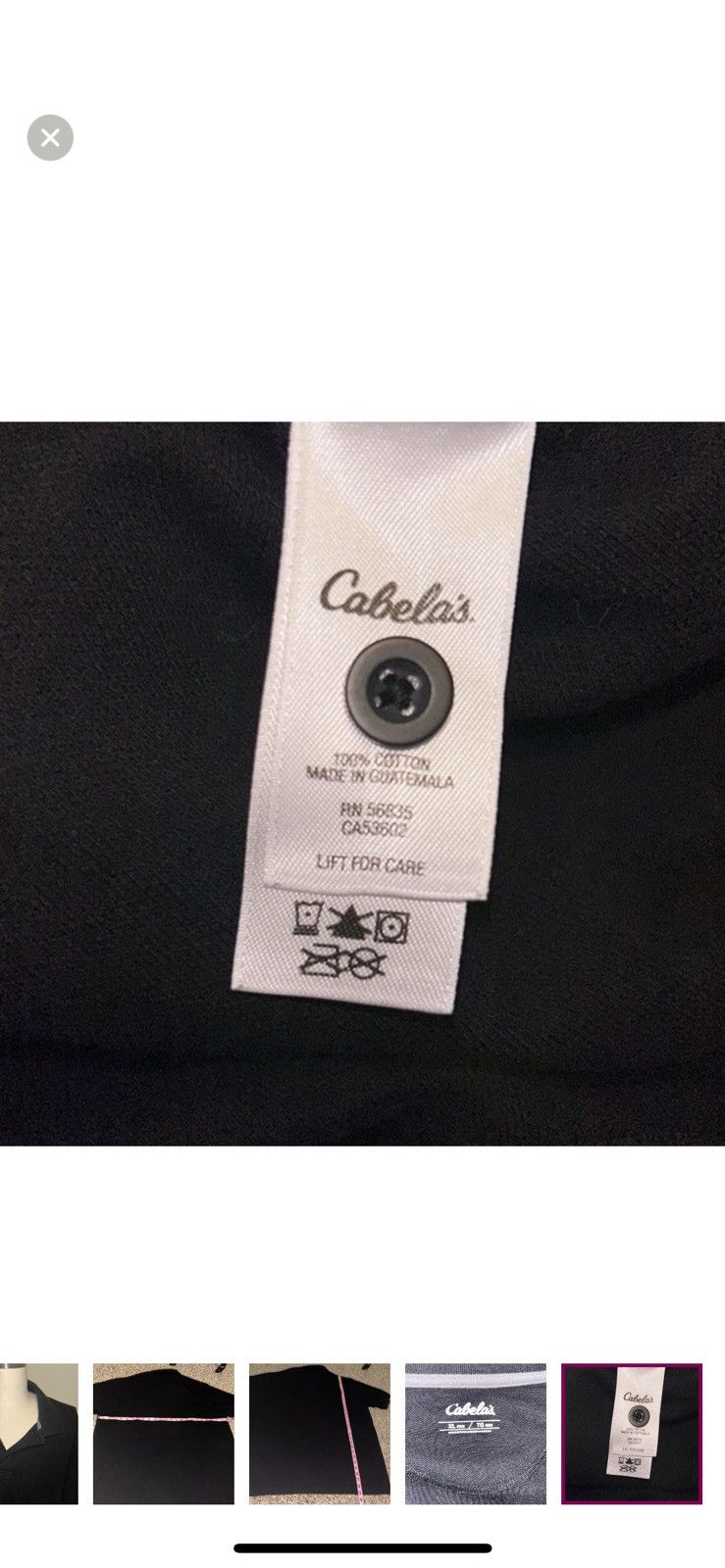 Cabelas Cabelas XL black polo shirt Size US XL / EU 56 / 4 - 5 Thumbnail
