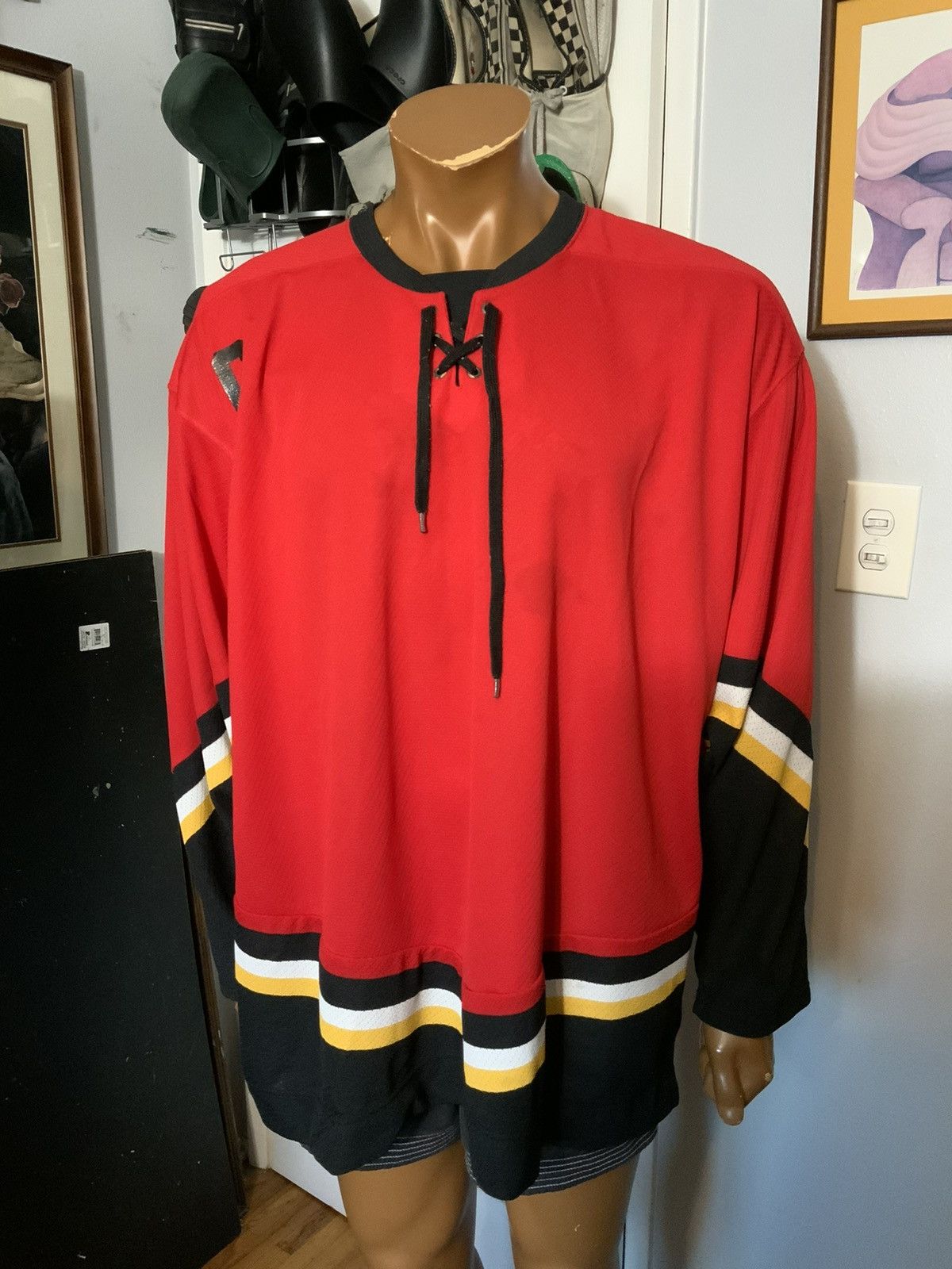 Ccm × NHL × Vintage Vintage CCM Pro Mesh Tie Lace Up NHL ECHL Hockey Jersey Size US XL / EU 56 / 4 - 9 Thumbnail