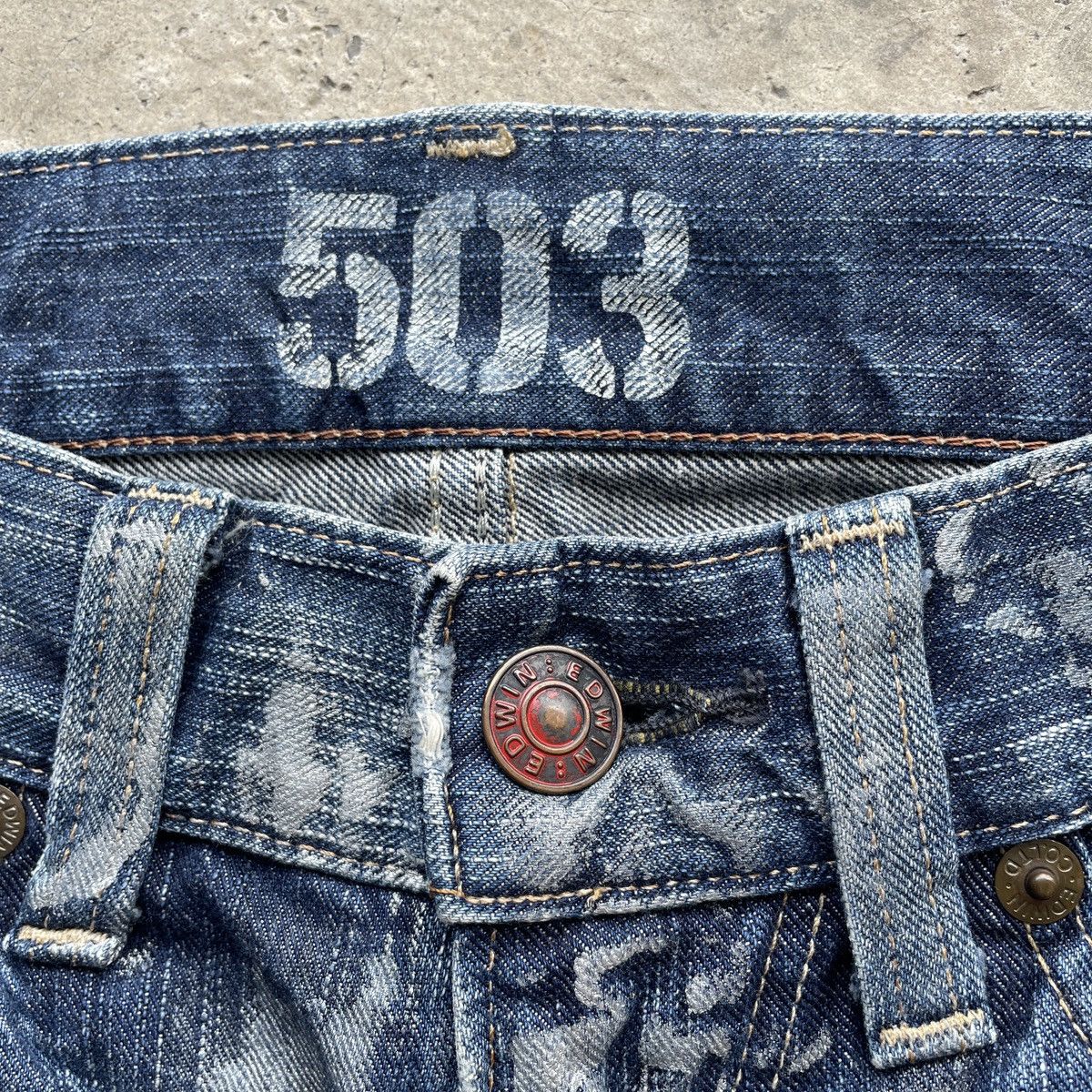 Edwin Vintage Edwin 503 Ripped Faded Distressed Jeans Pants Denim Size US 32 / EU 48 - 6 Thumbnail