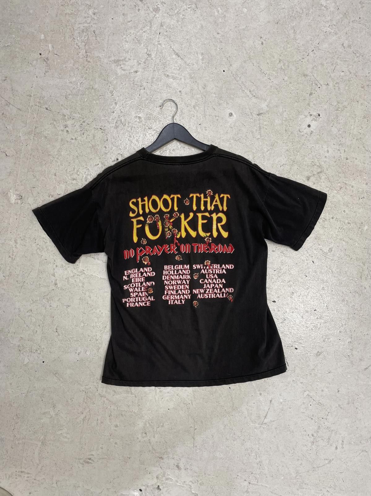 Vintage 1980s Iron Maiden “shoot that fucker” Size US S / EU 44-46 / 1 - 2 Thumbnail