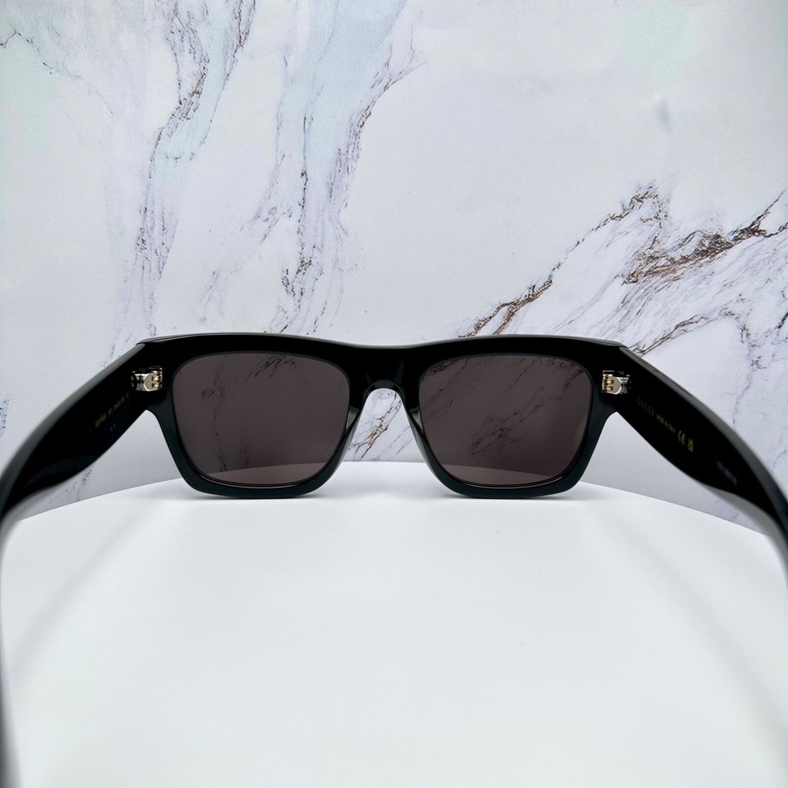 Gucci New GUCCI Sunglasses 2025 Collection Black Gold Letter Logo Size ONE SIZE - 13 Thumbnail