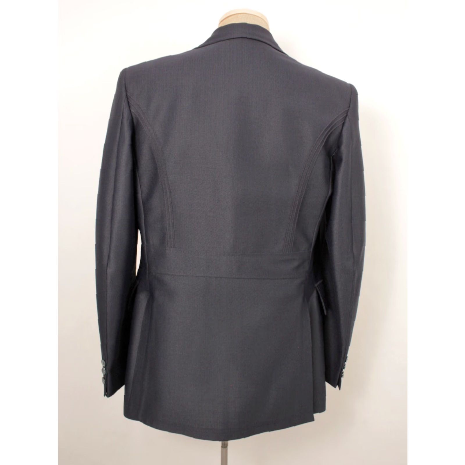 Vintage VINTAGE Men's VTG 70s Navy Blue 2 PC Leisure Suit Sz M 1970s Disco Polyester Blue 70s Leisure Suit Mens M Navy Blue Polyester 1970s Disco Size 40R - 4 Thumbnail