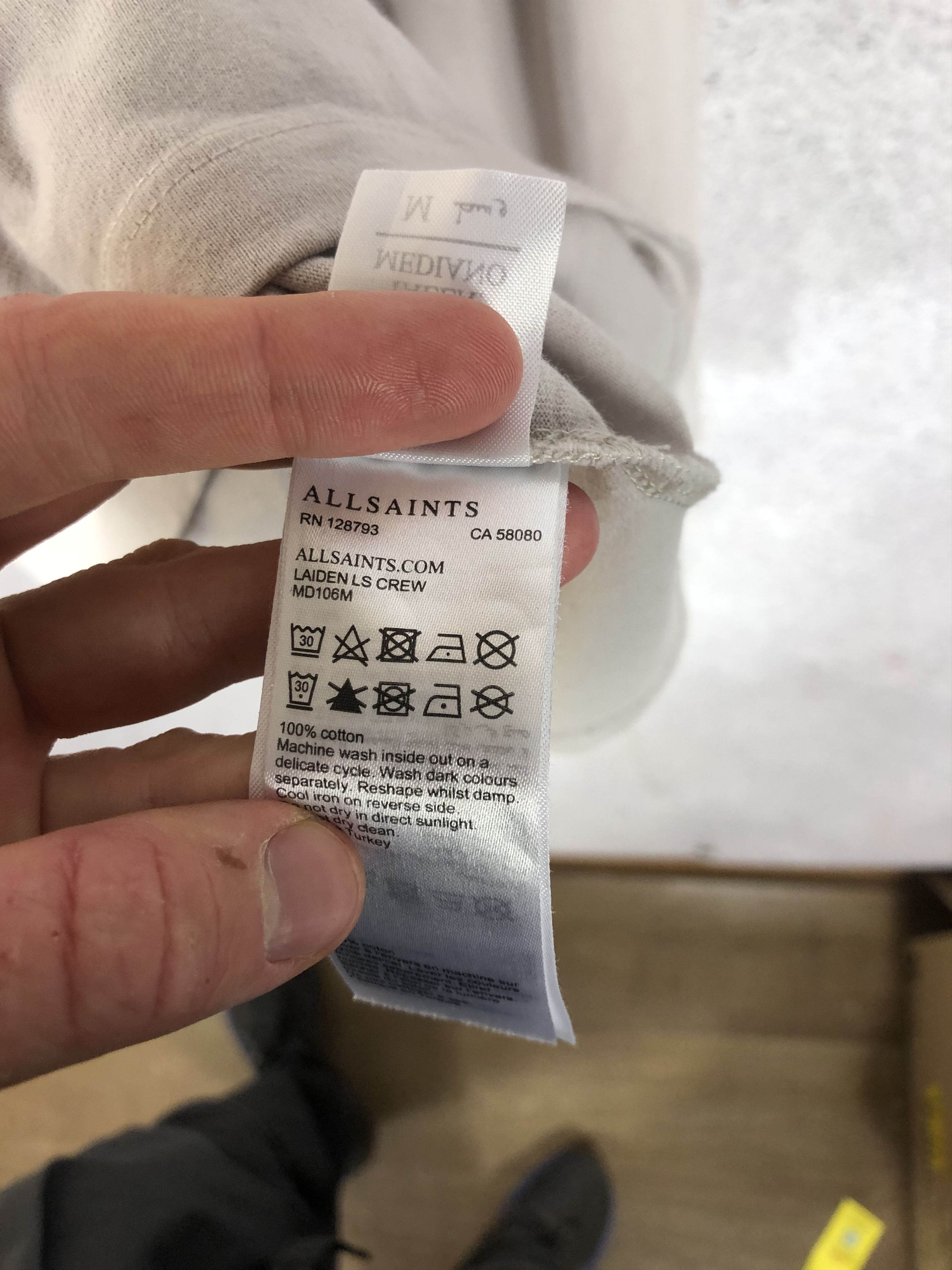 Allsaints Allsaints Beige Blank Longsleeve Tee Size US M / EU 48-50 / 2 - 9 Thumbnail
