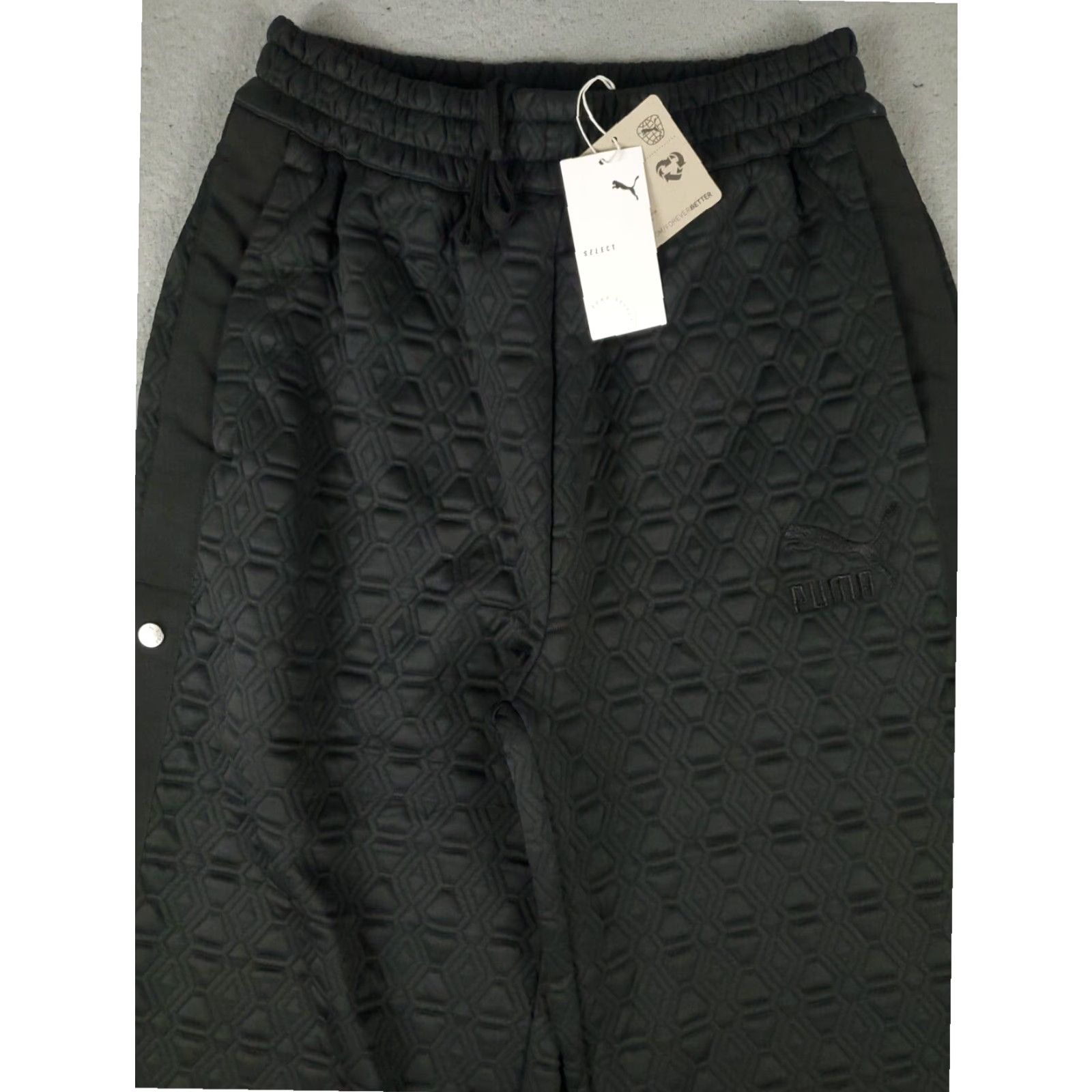 Puma PUMA Womens Medium Black Luxe Sport Wide Leg Sweatpants T7 Size 32" / US 10 / IT 46 - 2 Thumbnail