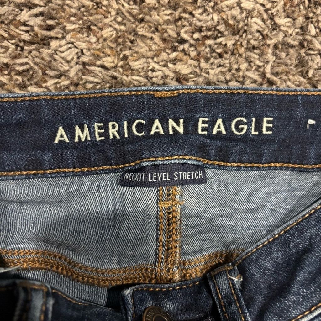 American Eagle Outfitters American Eagle Blue Skinny Jeans with Vintage Fading Size 26" / US 2 / IT 38 - 4 Thumbnail