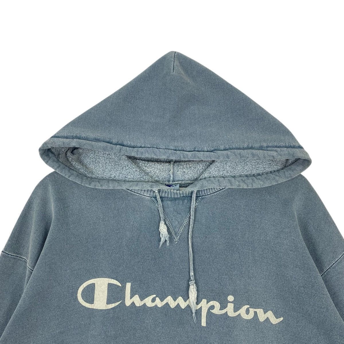 Other Vintage Champion Stonewashed Hoodie Sweater Blue Big Logo Size US L / EU 52-54 / 3 - 4 Thumbnail