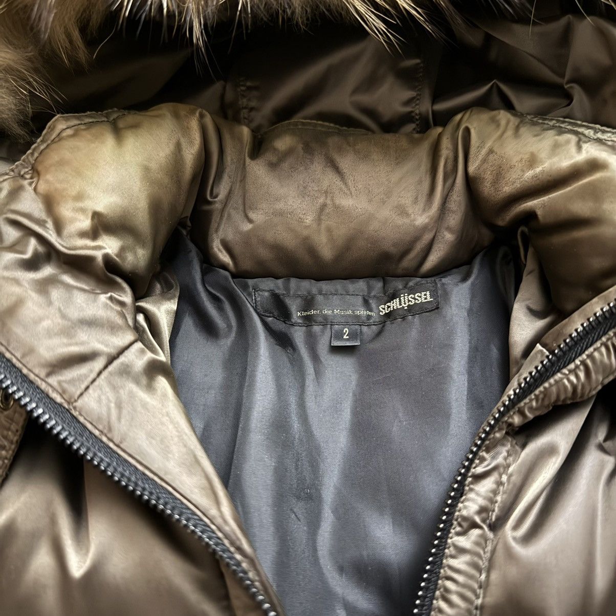 Schlussel Schlüssel Puffer Jacket W/ genuine raccoon fur Size US XS / EU 42 / 0 - 3 Thumbnail