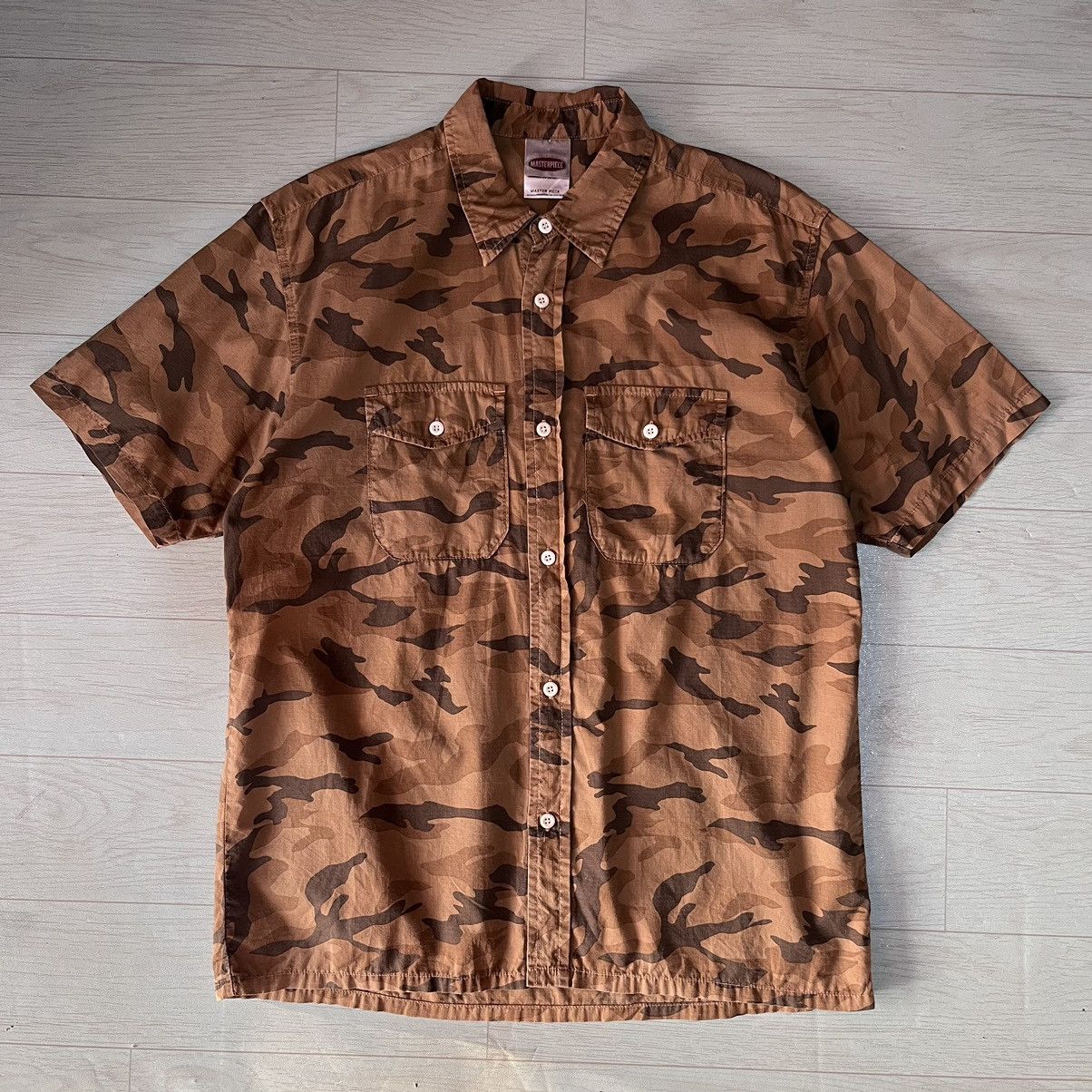 Japanese Brand × MasterPiece Rare💥 Masterpiece shirt camouflage brown Size US L / EU 52-54 / 3 - 1 Thumbnail