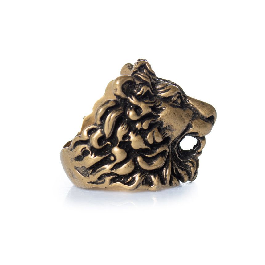 Gucci Gucci, Unisex lion ring head in gold Size ONE SIZE - 3 Thumbnail