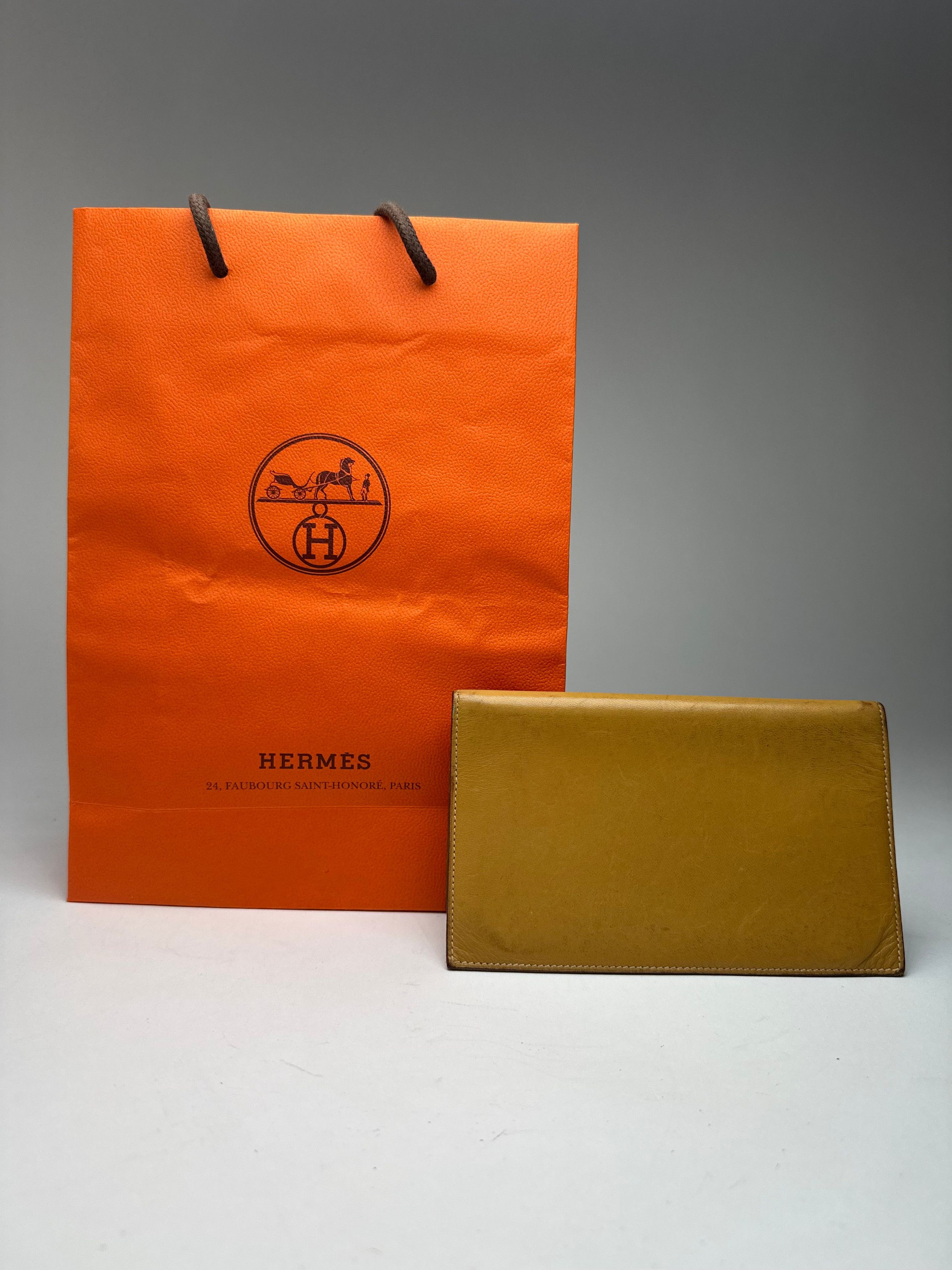 Other Vintage Hermes Paris Leather ID Holder Yellow Size ONE SIZE - 1 Thumbnail